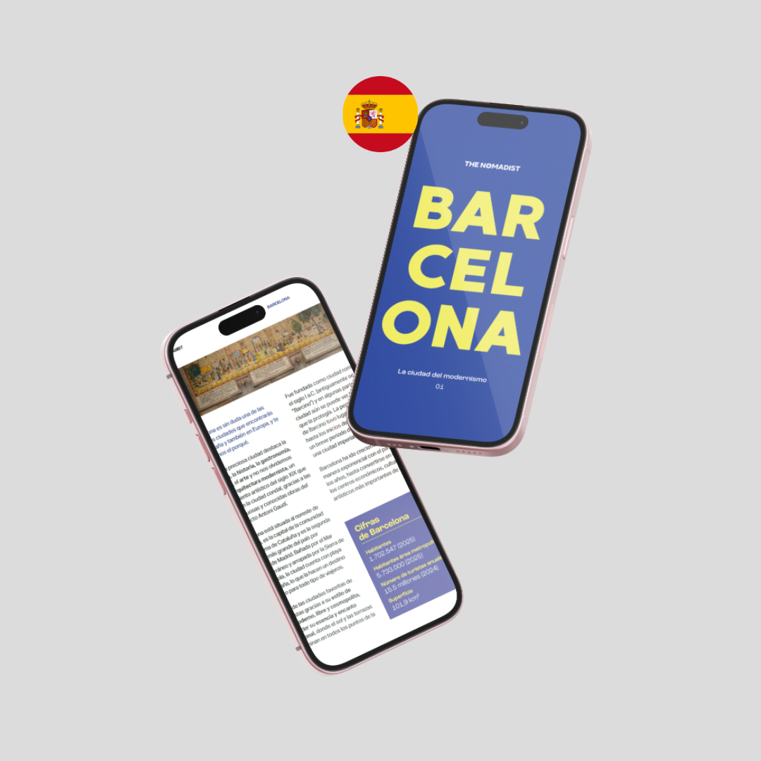 Guía de Barcelona vista desde el móvil