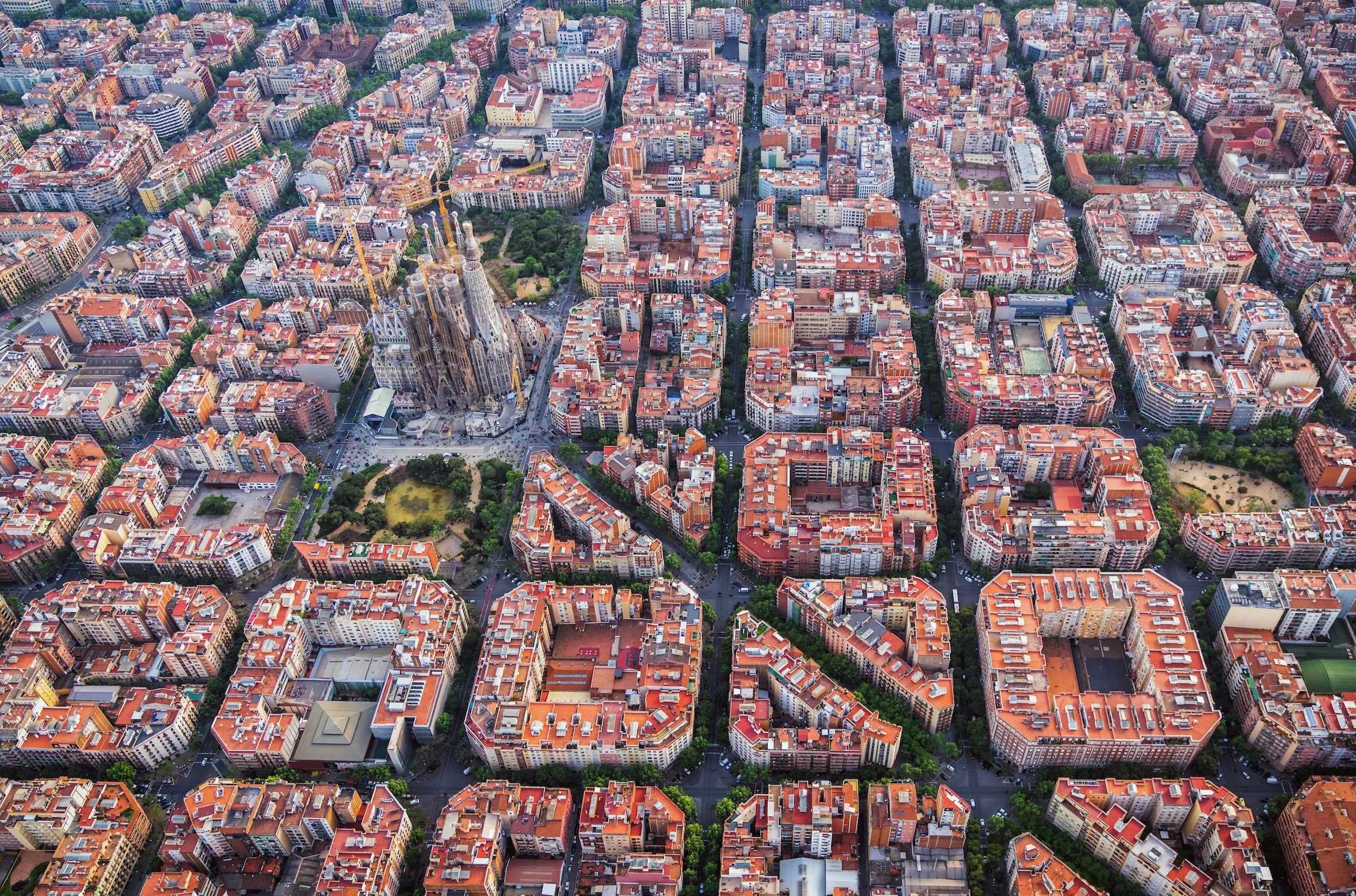 Vista aérea del Eixample de Barcelona