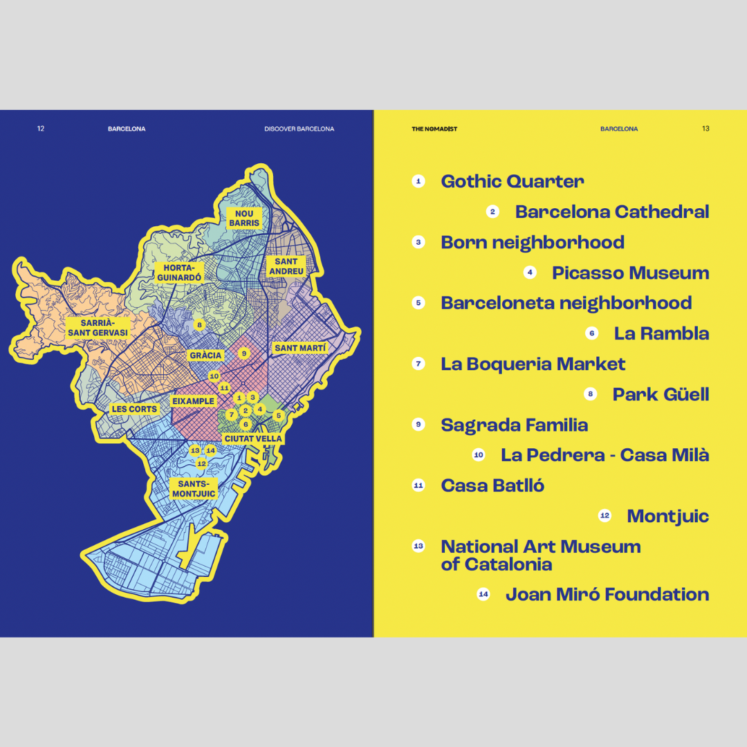 Contenido de la guía de Barcelona