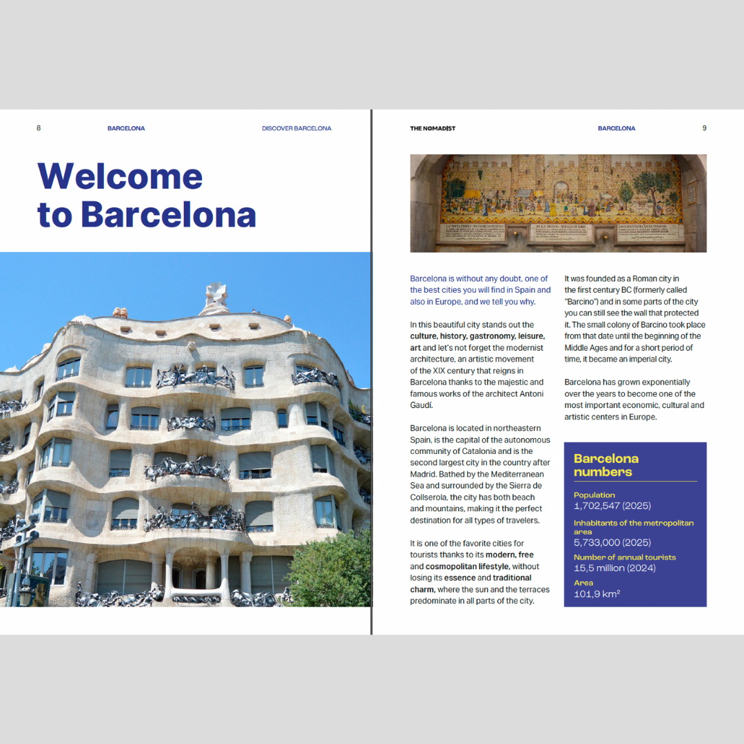 Contenido de la guía de Barcelona