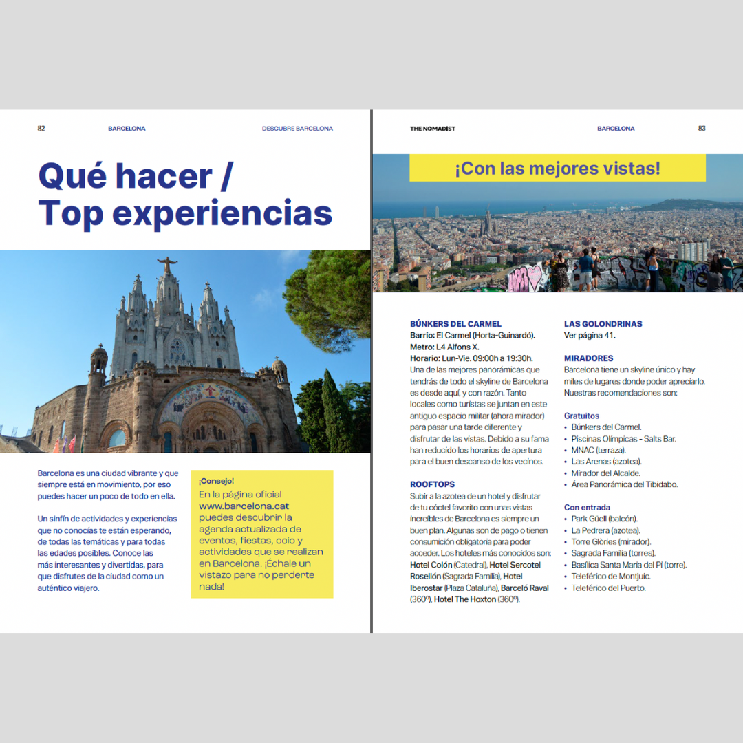 Contenido de la guía de Barcelona