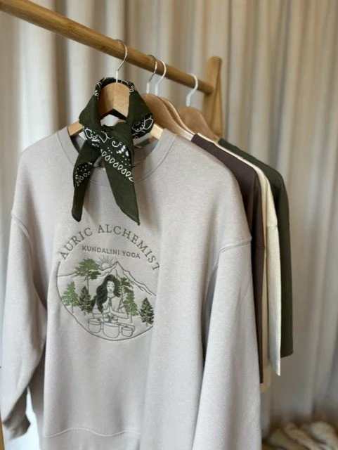 Auric Alchemist Embroidered Sweatshirt - Moon Dust
