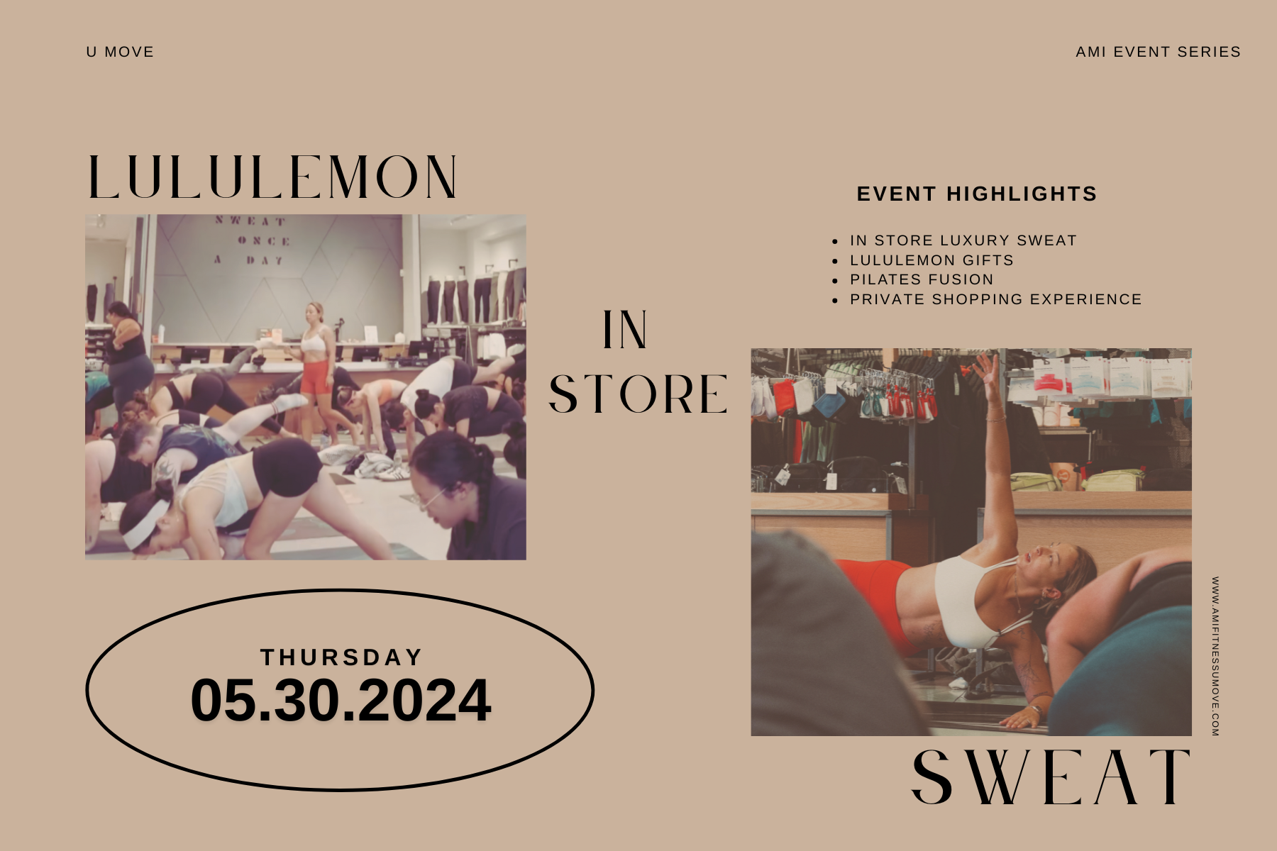 lululemon in store sweat with Asia