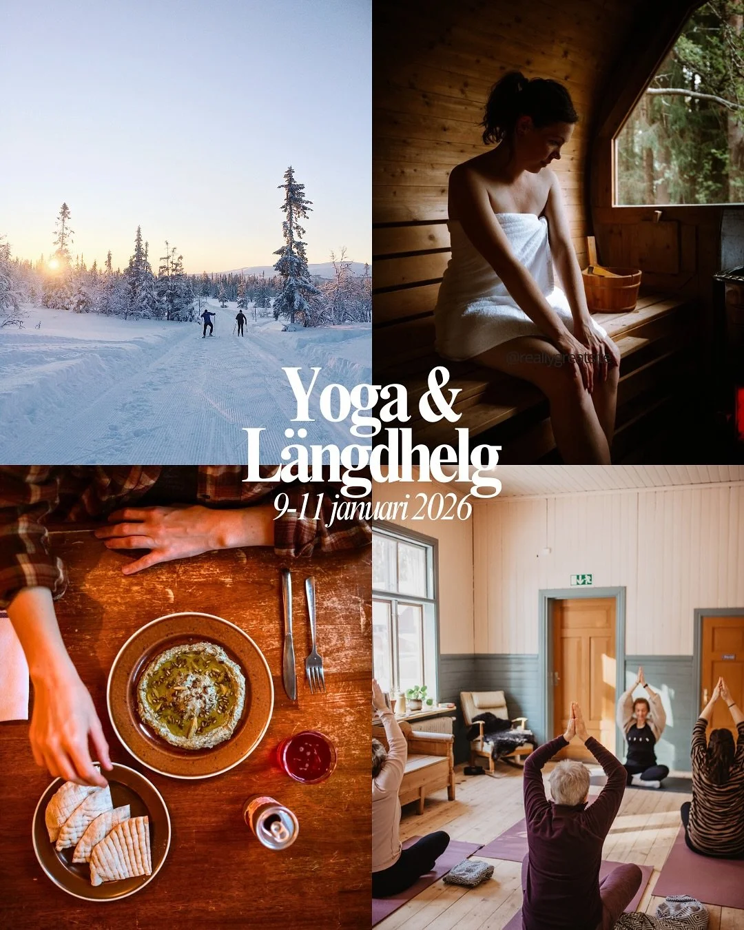 H&auml;r kommer en helg att l&auml;ngta till!❄️🧘🏼&zwj;♀️✨

Checka ut fr&aring;n alla m&aring;sten -  och checka in p&aring; Turistg&aring;rden f&ouml;r en helg med fokus p&aring; &aring;terh&auml;mtning, r&ouml;relse och ren njutning.

Tillsammans 