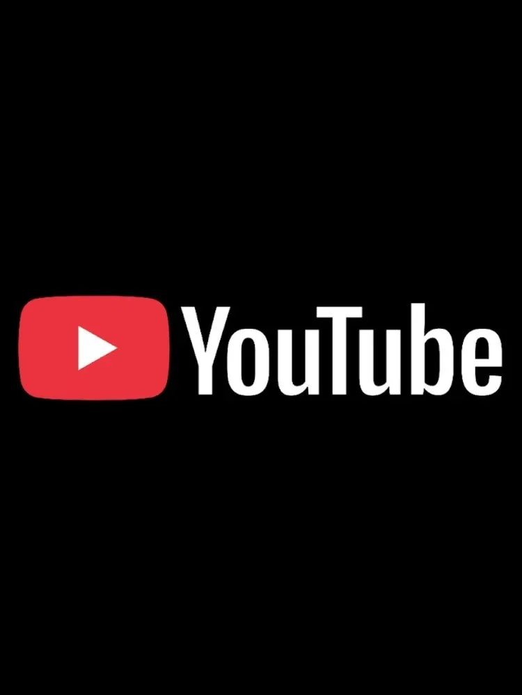 YouTube logo with red play button beside the word 'YouTube' on a black background.
