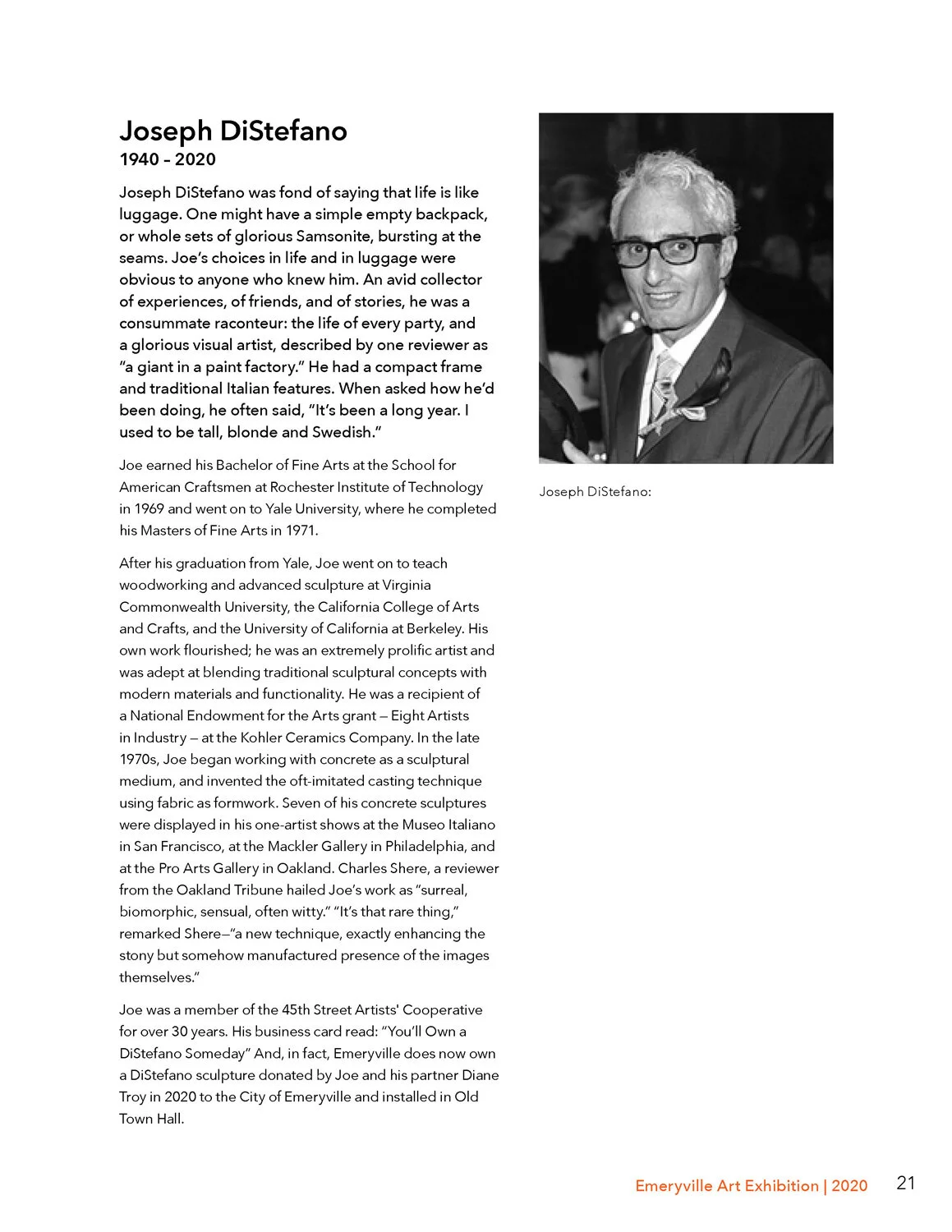Tribute to Joseph DiStefano