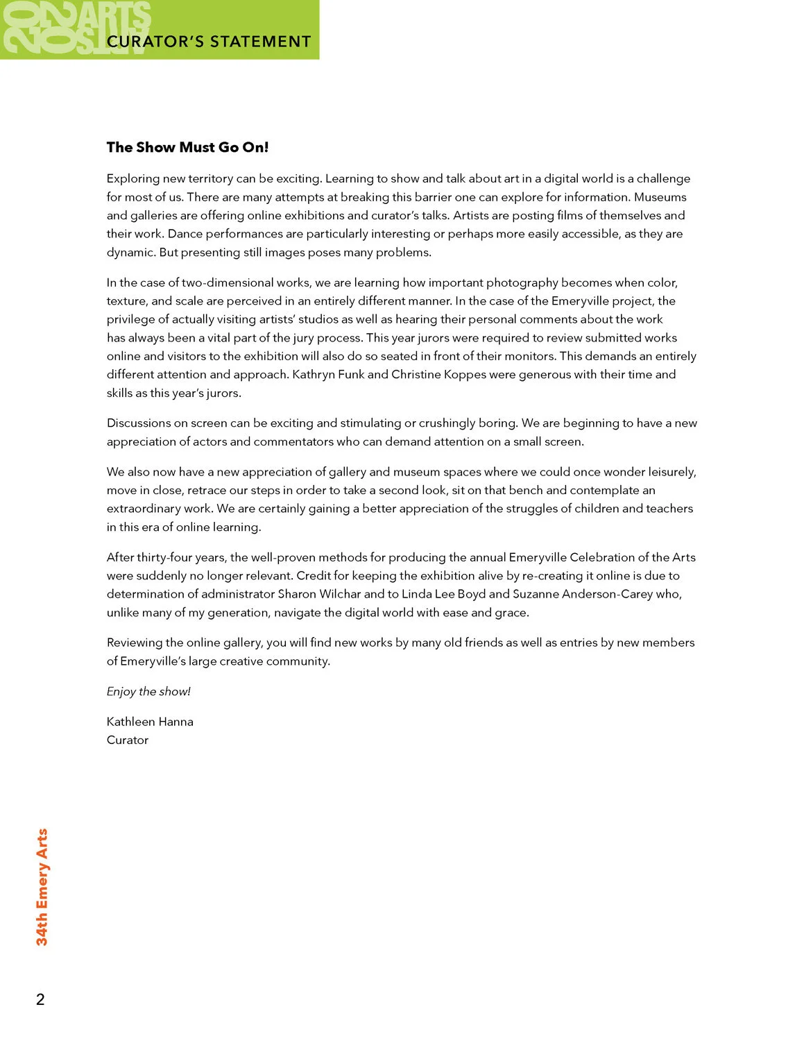 Curator's Statement