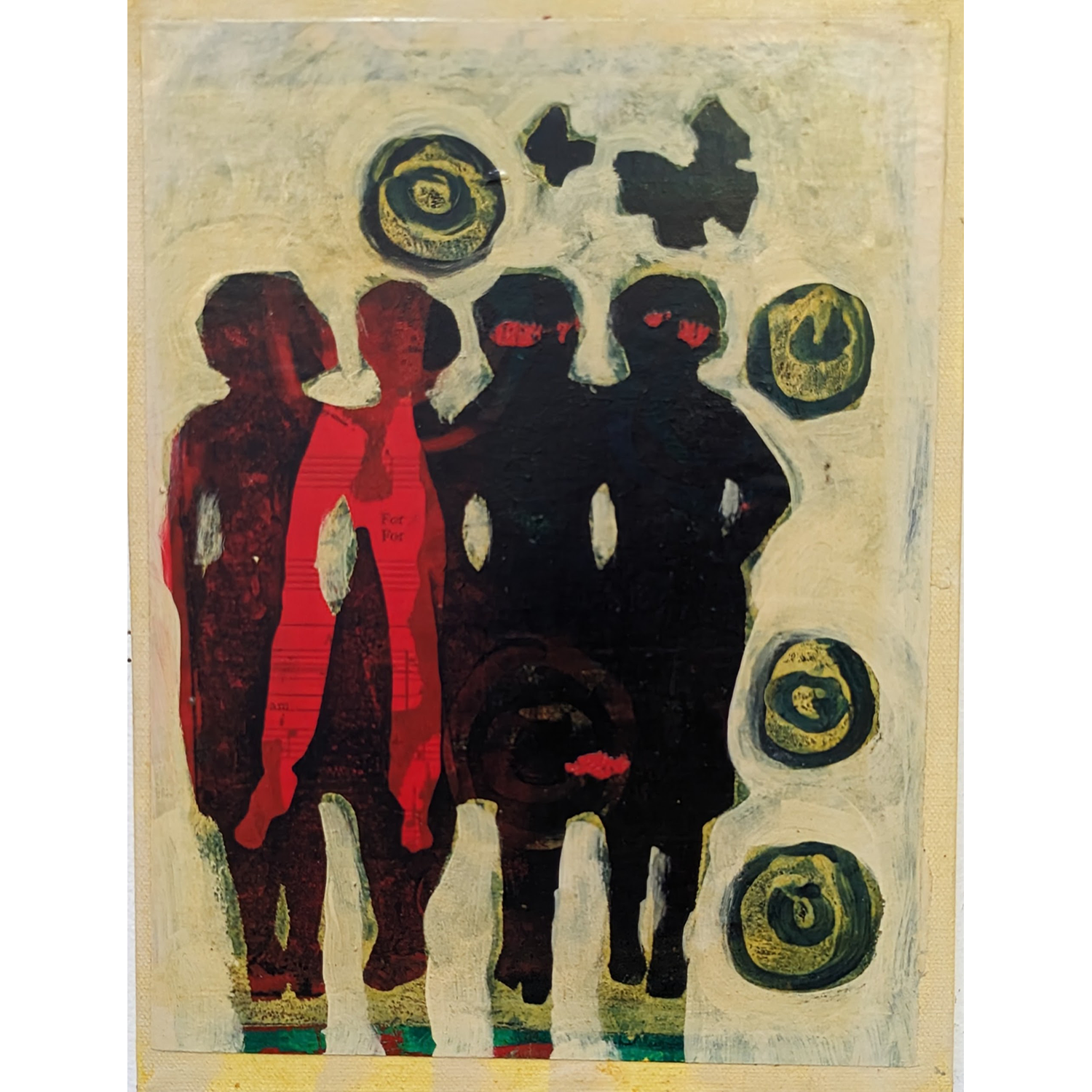 “The Sound of Music: We Four”, mixed media, 2024, 12˝x9˝