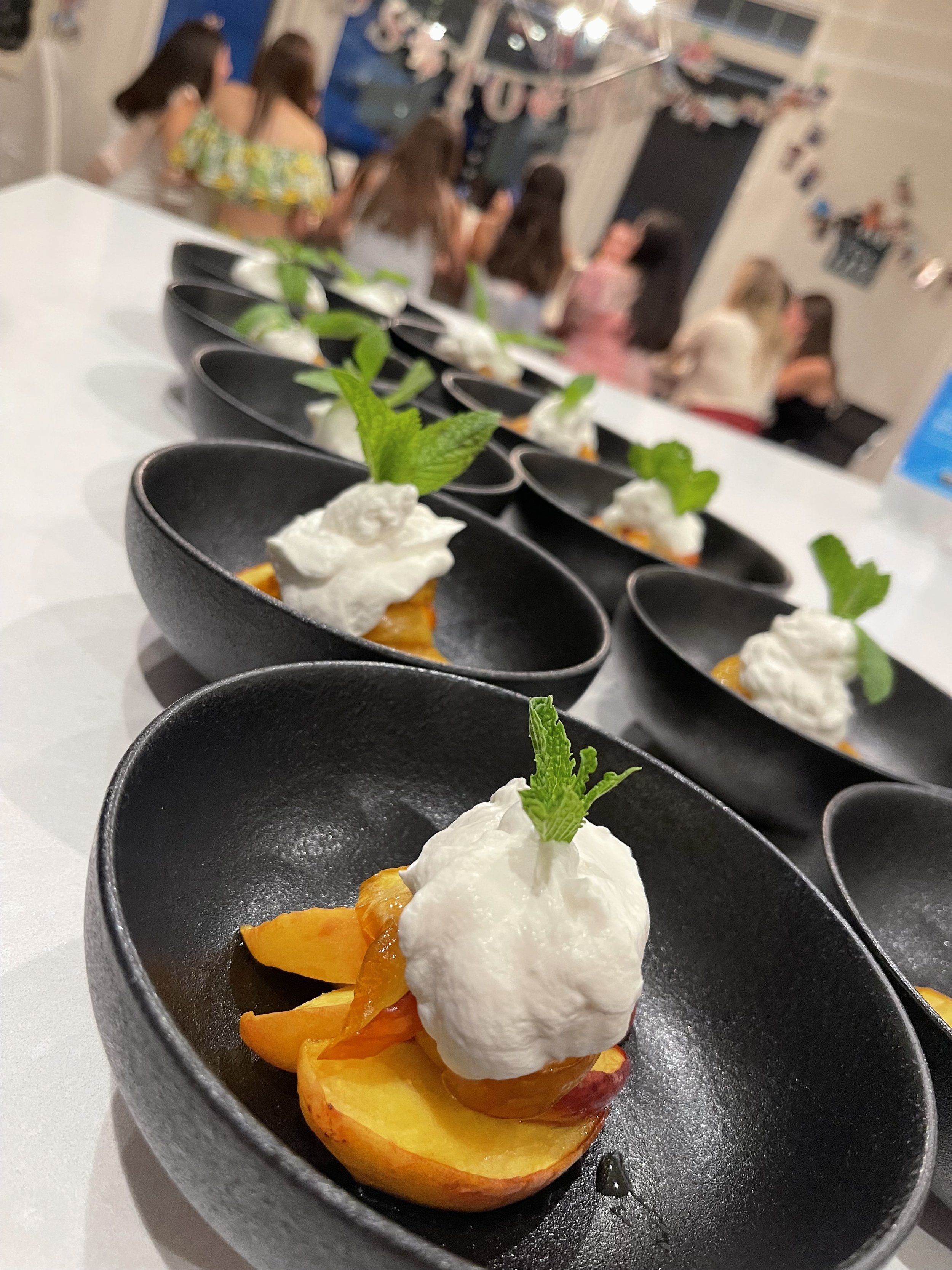 private chef plated bachelorette dinner. bachelor party