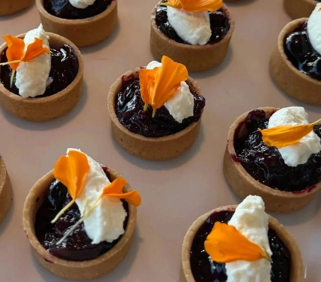 Tartelettes bleuets, miel, ricotta