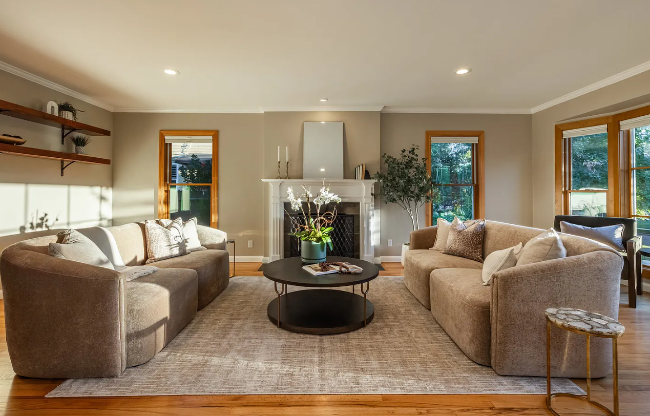 Living room in home for sale at 123 Main St, Salt Lake City UT