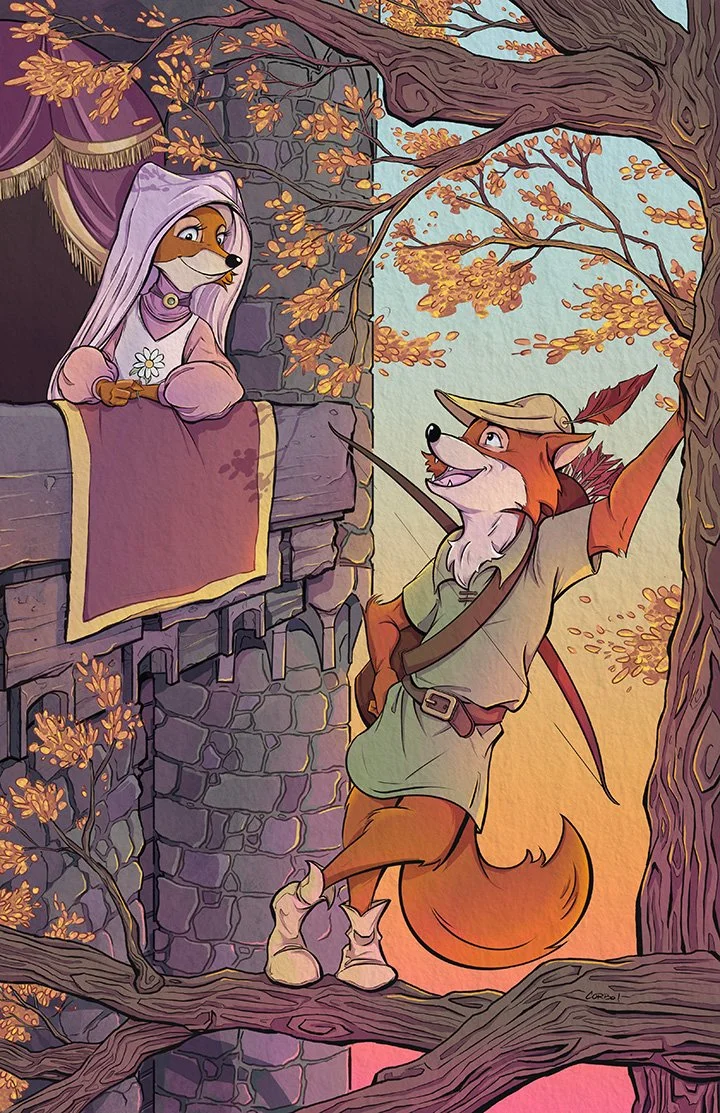 "Robin Hood and Maid Marian" - By Corbin Delaney. Created in Procreate