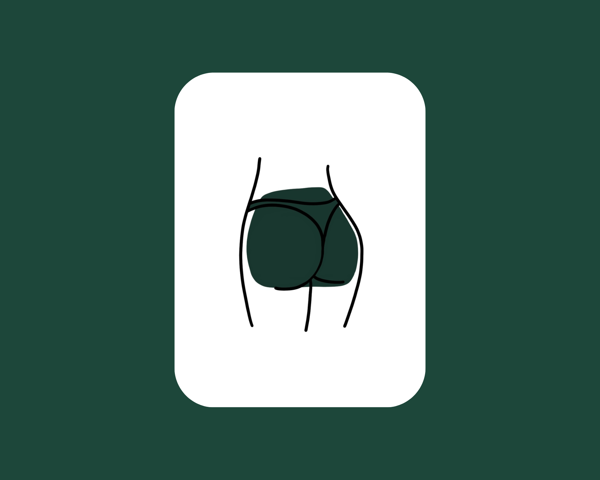 Illustration of an overall butt wax.