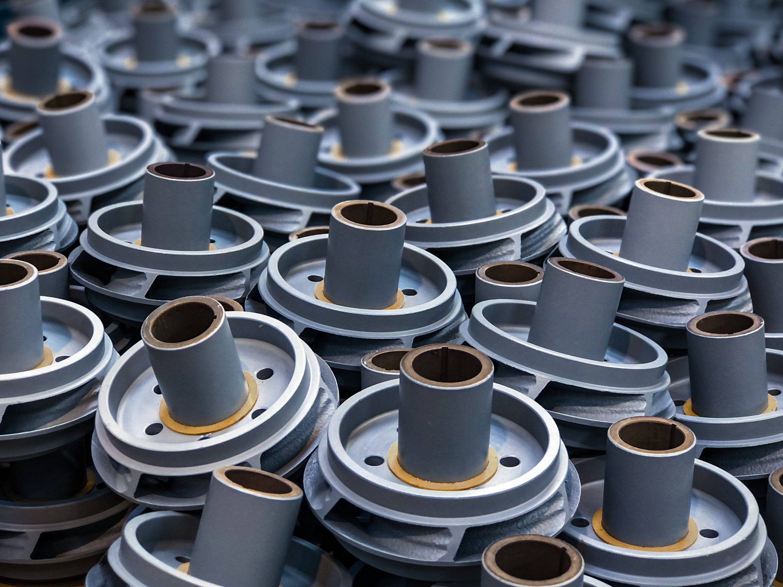 Downhole components with Teflon Polymer coating, located in Leduc, Alberta, Canada.