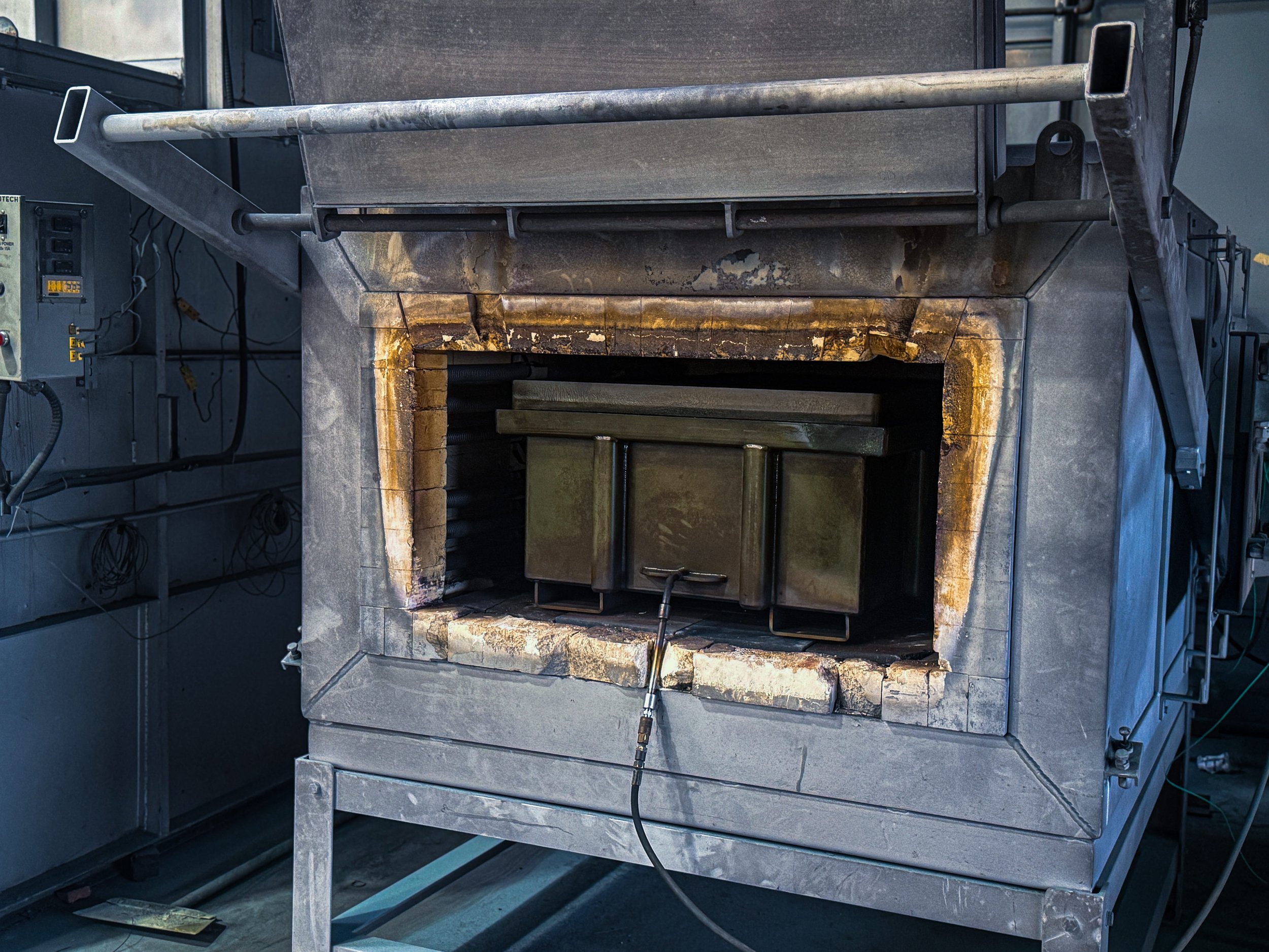 Industrial boronizing oven located in Leduc, Alberta, Canada.