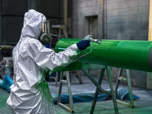100 percent solids epoxy on below-grade pipe