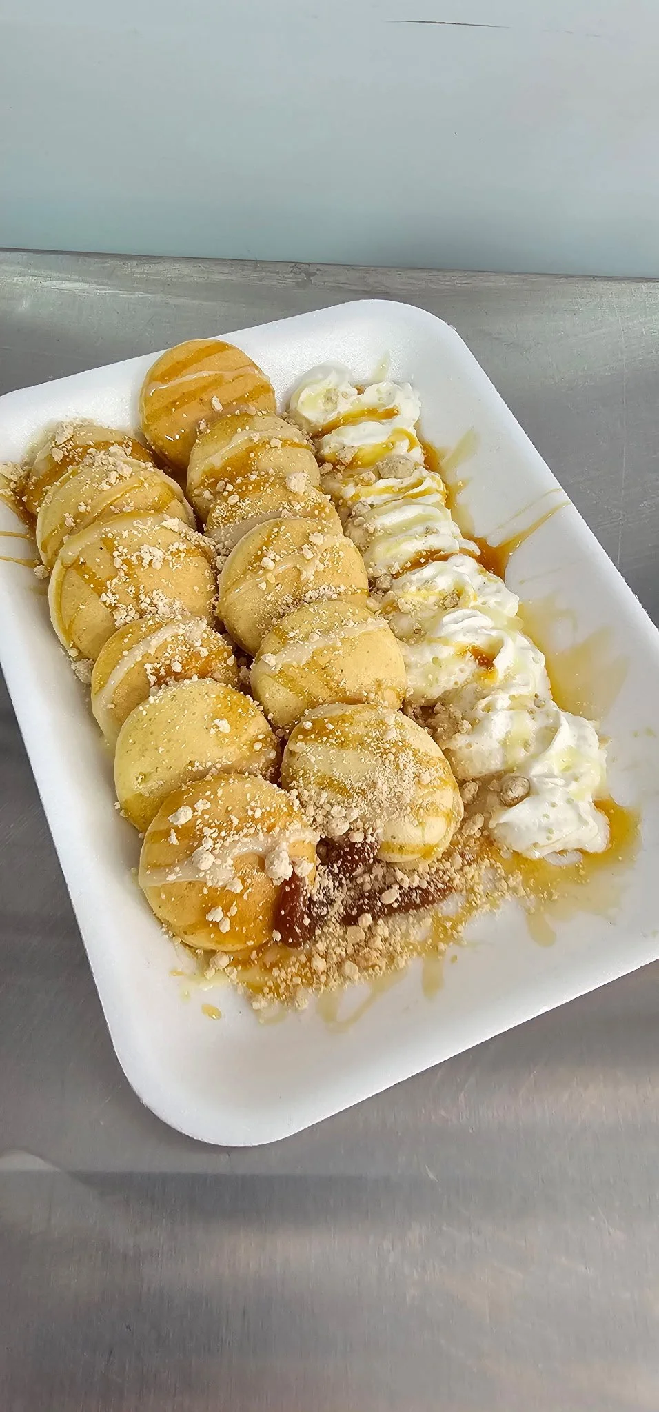 Mazapam mini pancakes