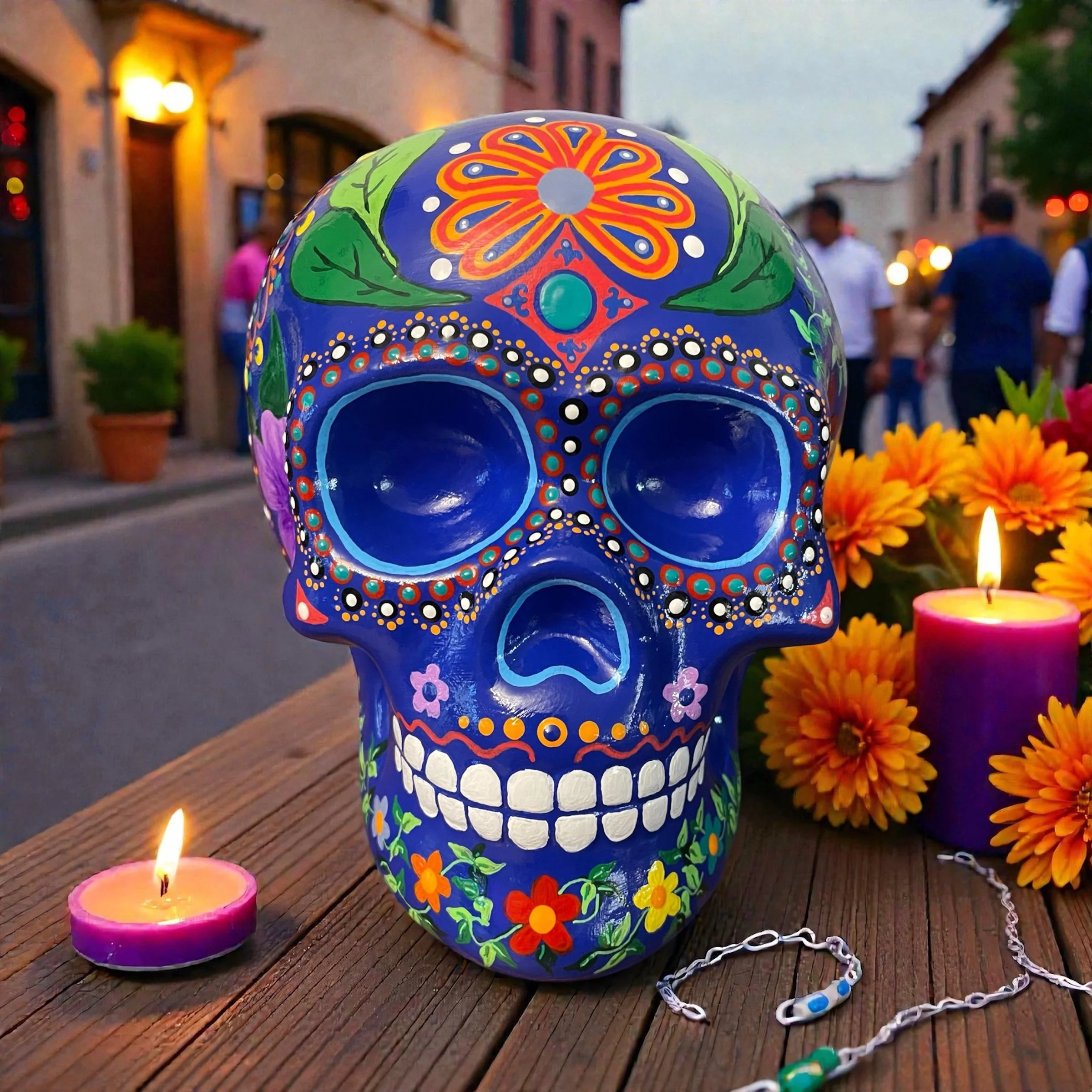 Blue Sugar Skull