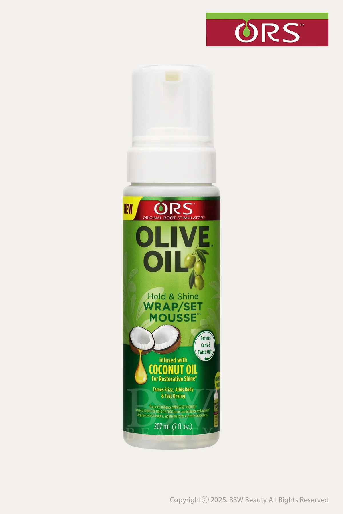 Olive Oil Hold & Shine Wrap/Set Mousse (207ml)