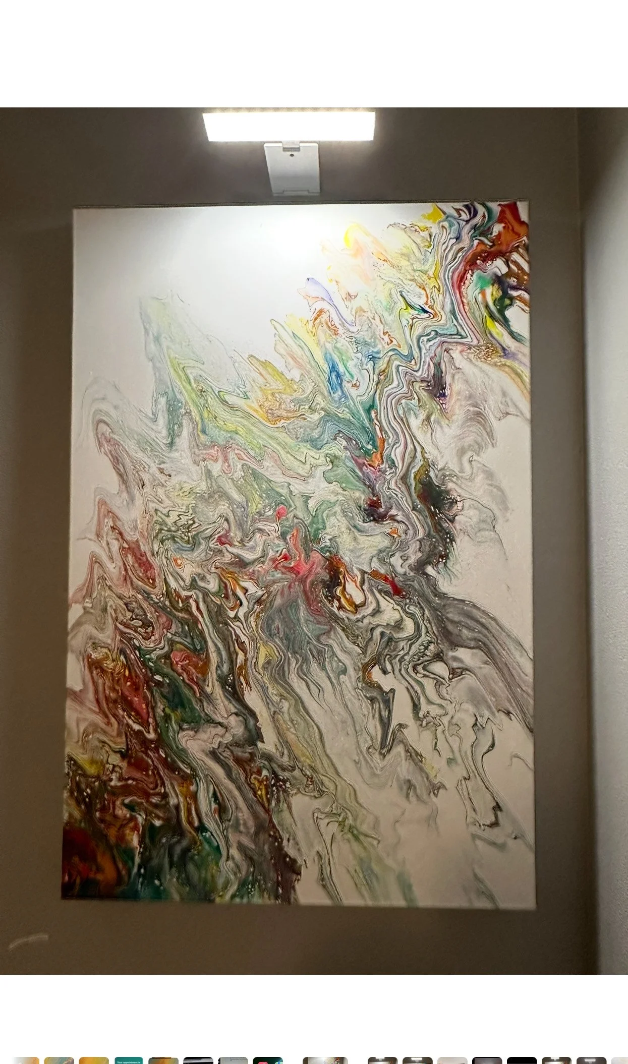 "Color Jungle" 24" x 36" Acrylic Pour by artist: Zachary Smith