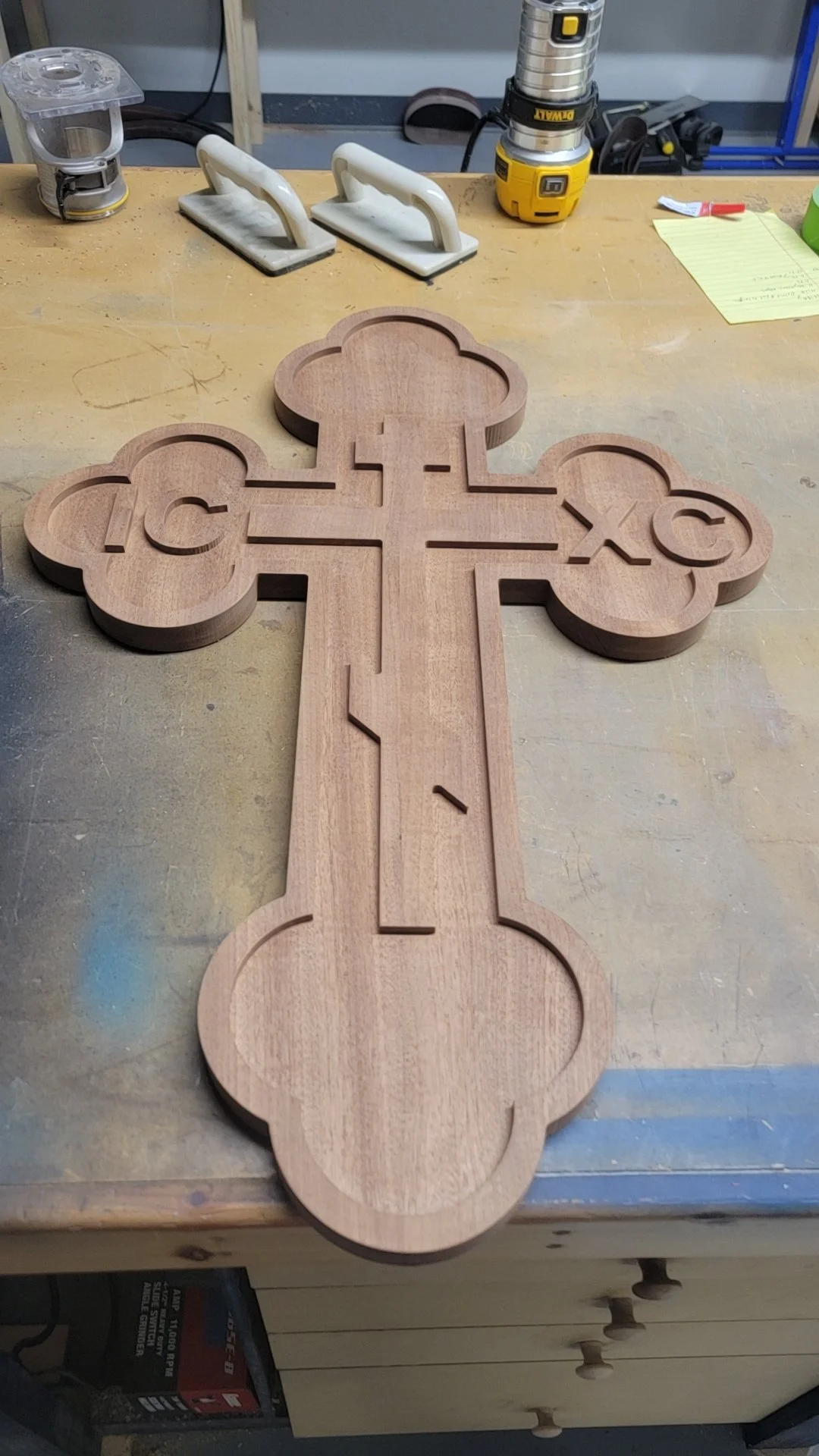 Routed Cross for Church Door