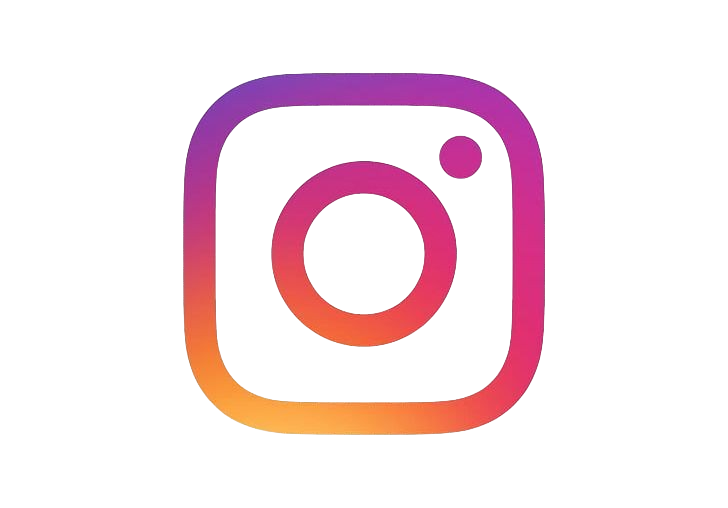 Instagram logo with a gradient color scheme on a dark background.