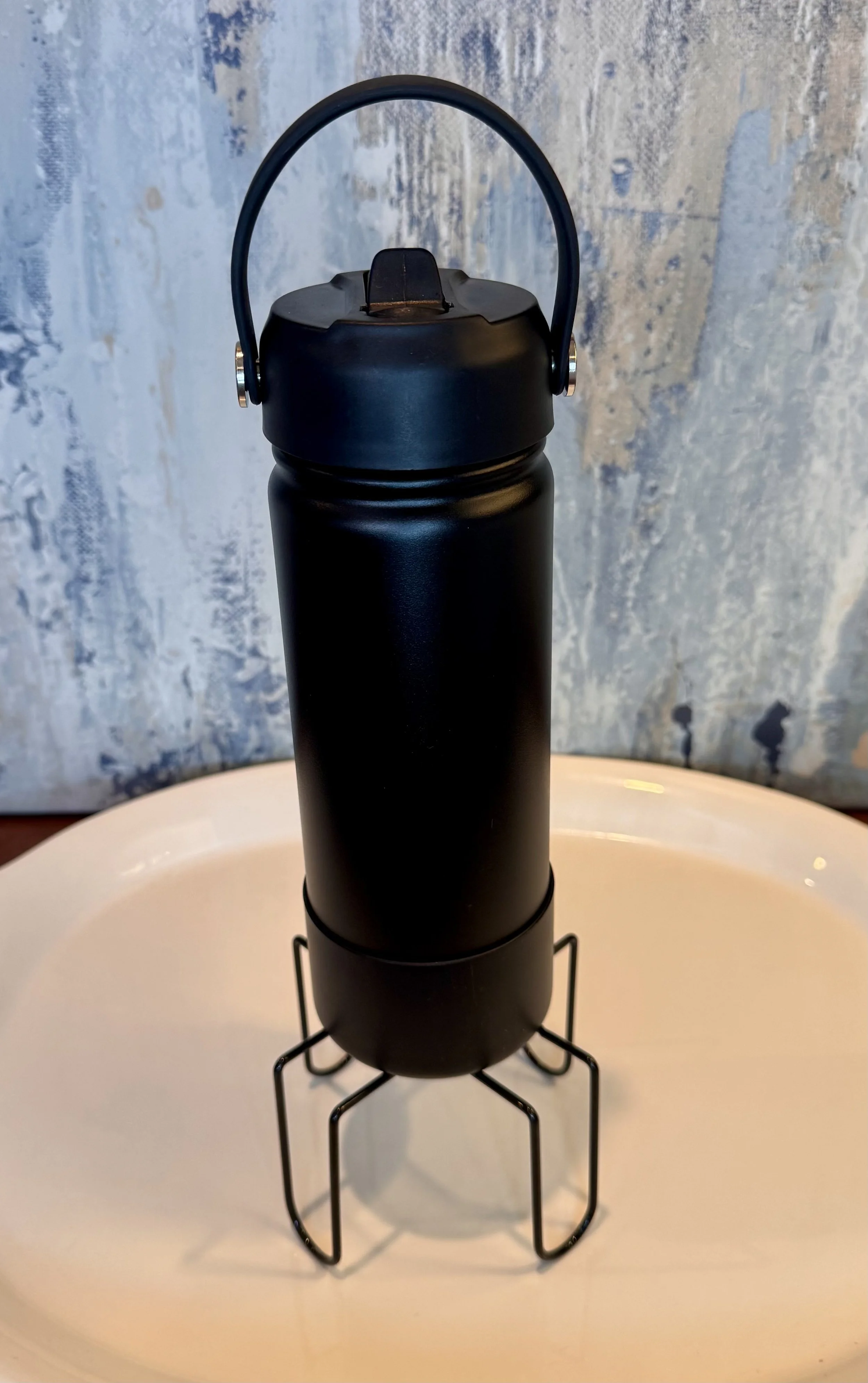 Black Stainless Steel Sports Water Bottle 18 oz