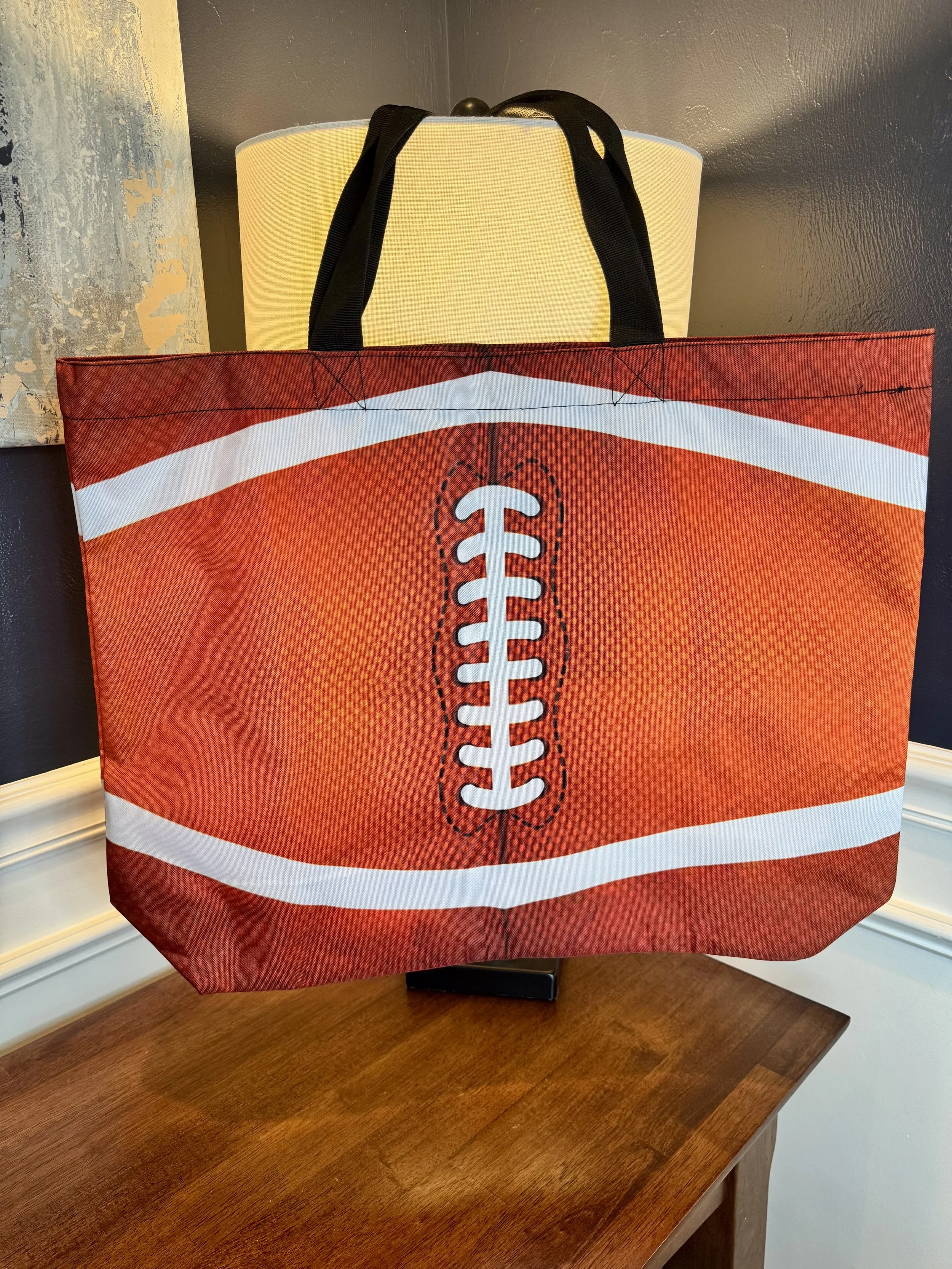 Large Football Sports Tote Bag