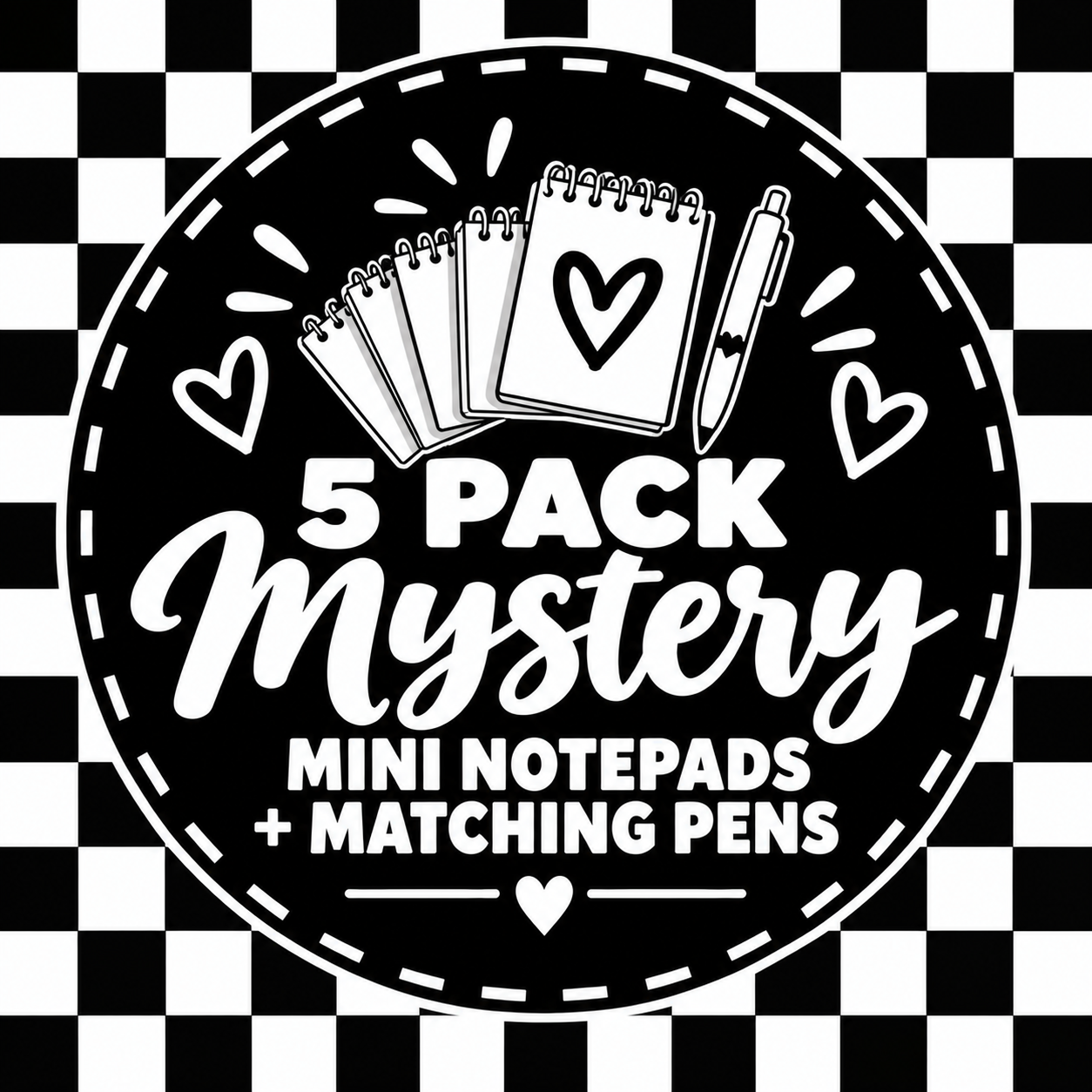 5-Pack of Mystery Mini Notepads + Matching Pens | Add-On ✨🖊️