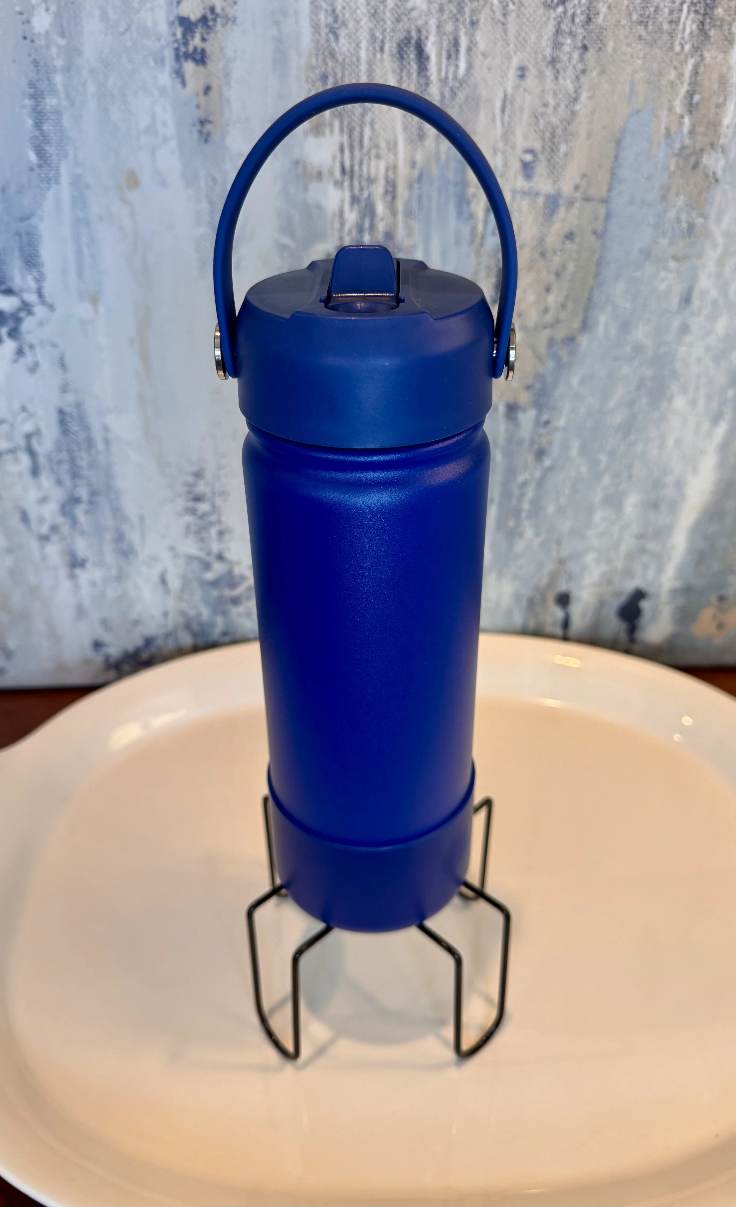 Blue Stainless Steel Sports Water Bottle 18 oz