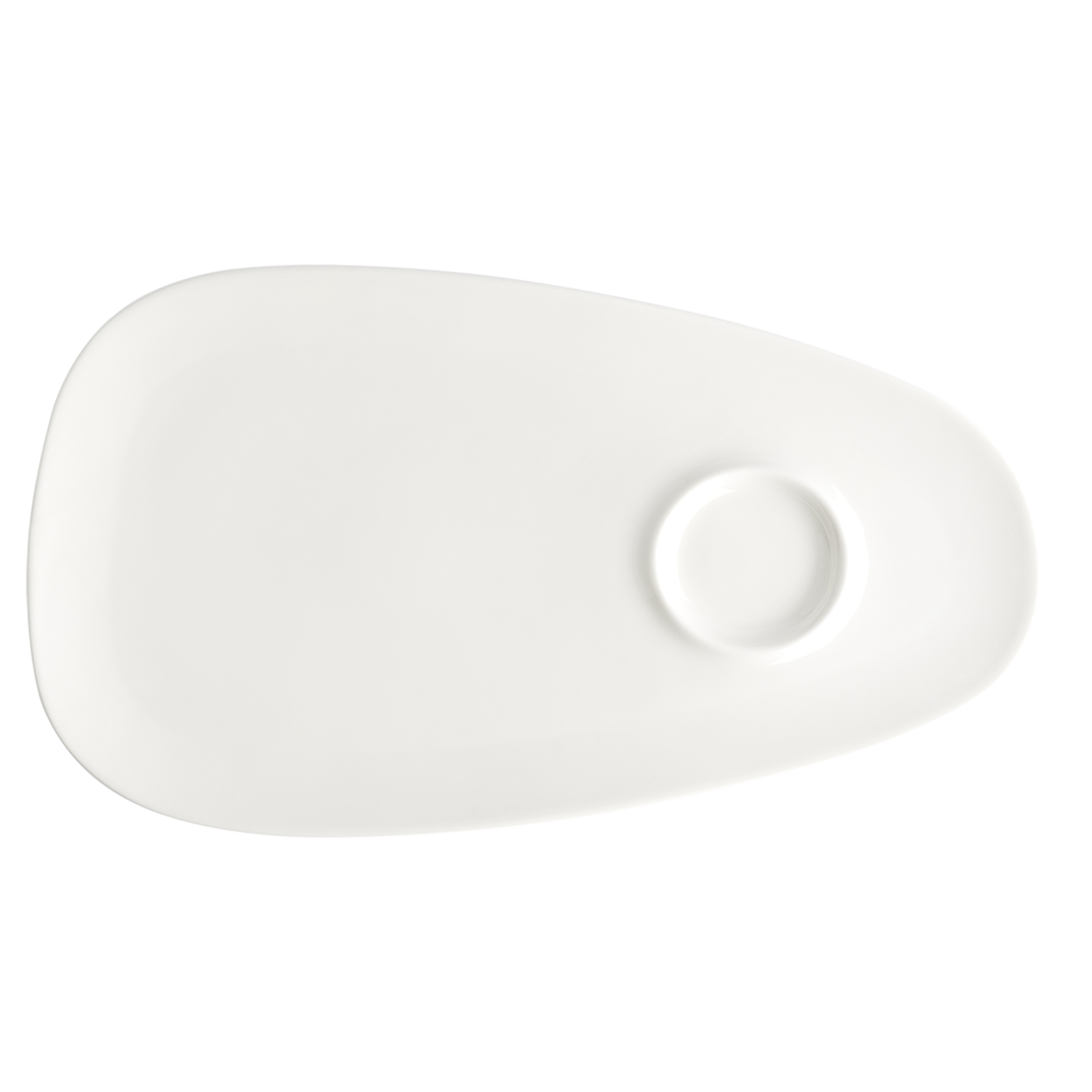 Pure Oval Plate w/ indent 33.7 cm x 19.2 cm