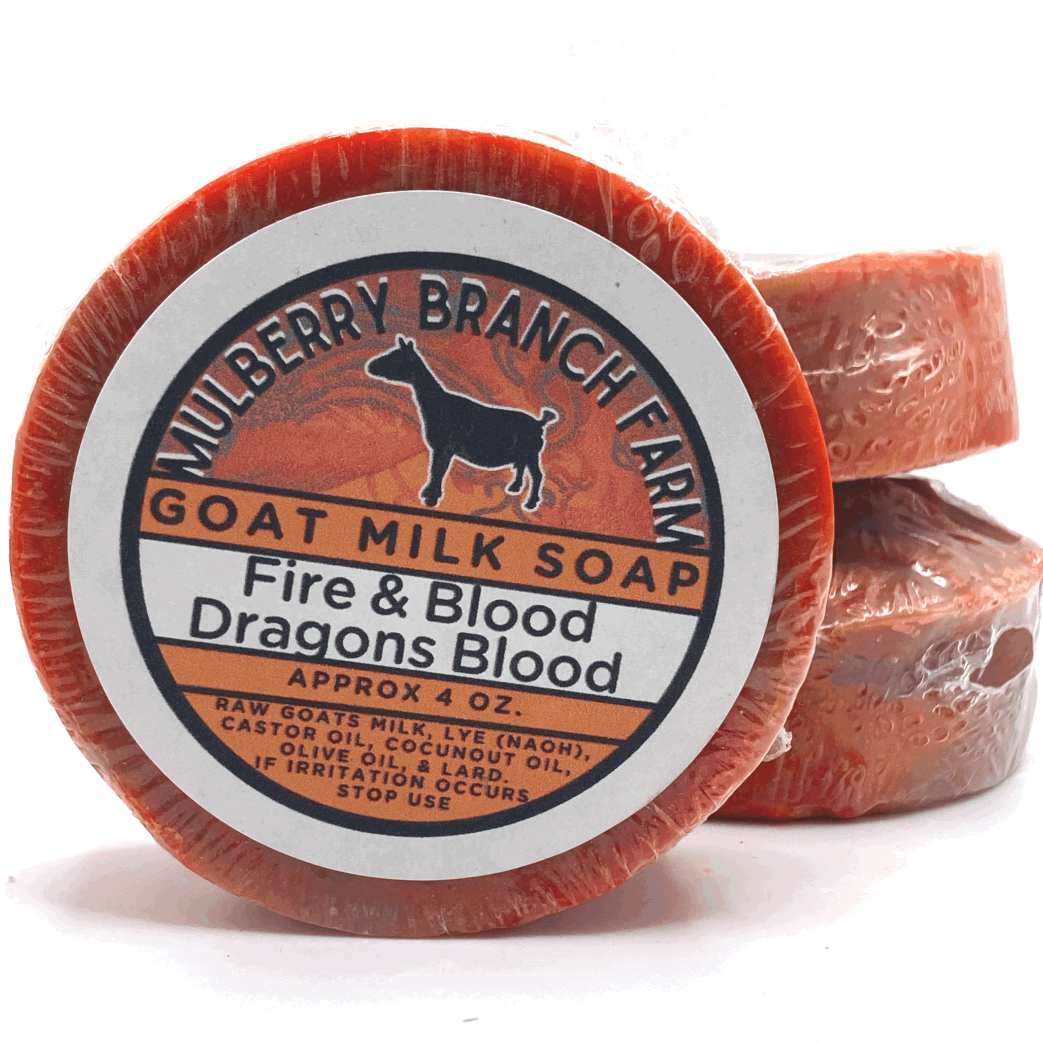 Fire & Blood Goat Milk Soap - Dragons Blood Scented