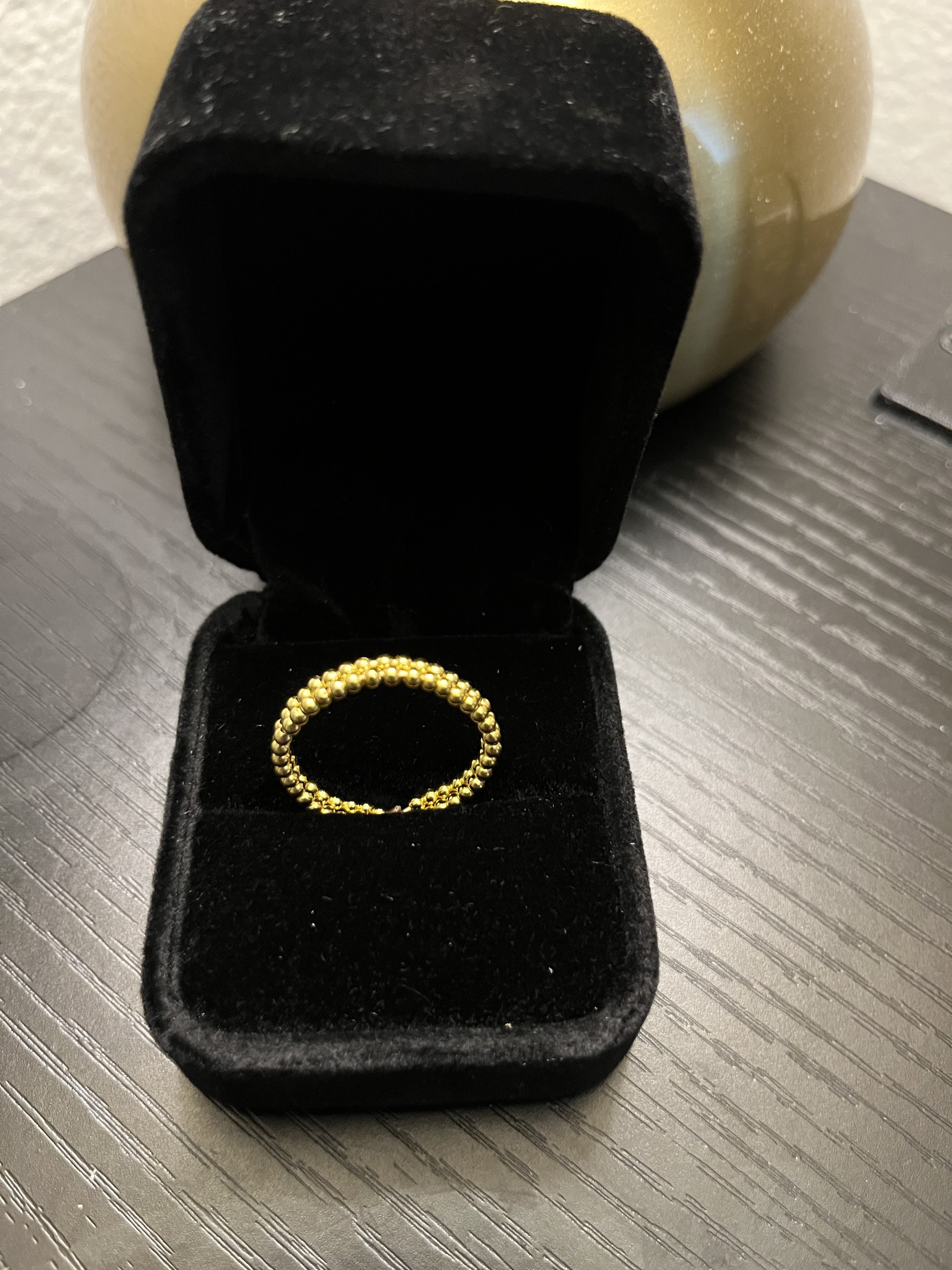 18K Gold Beaded Ring - La Simple Belle II
