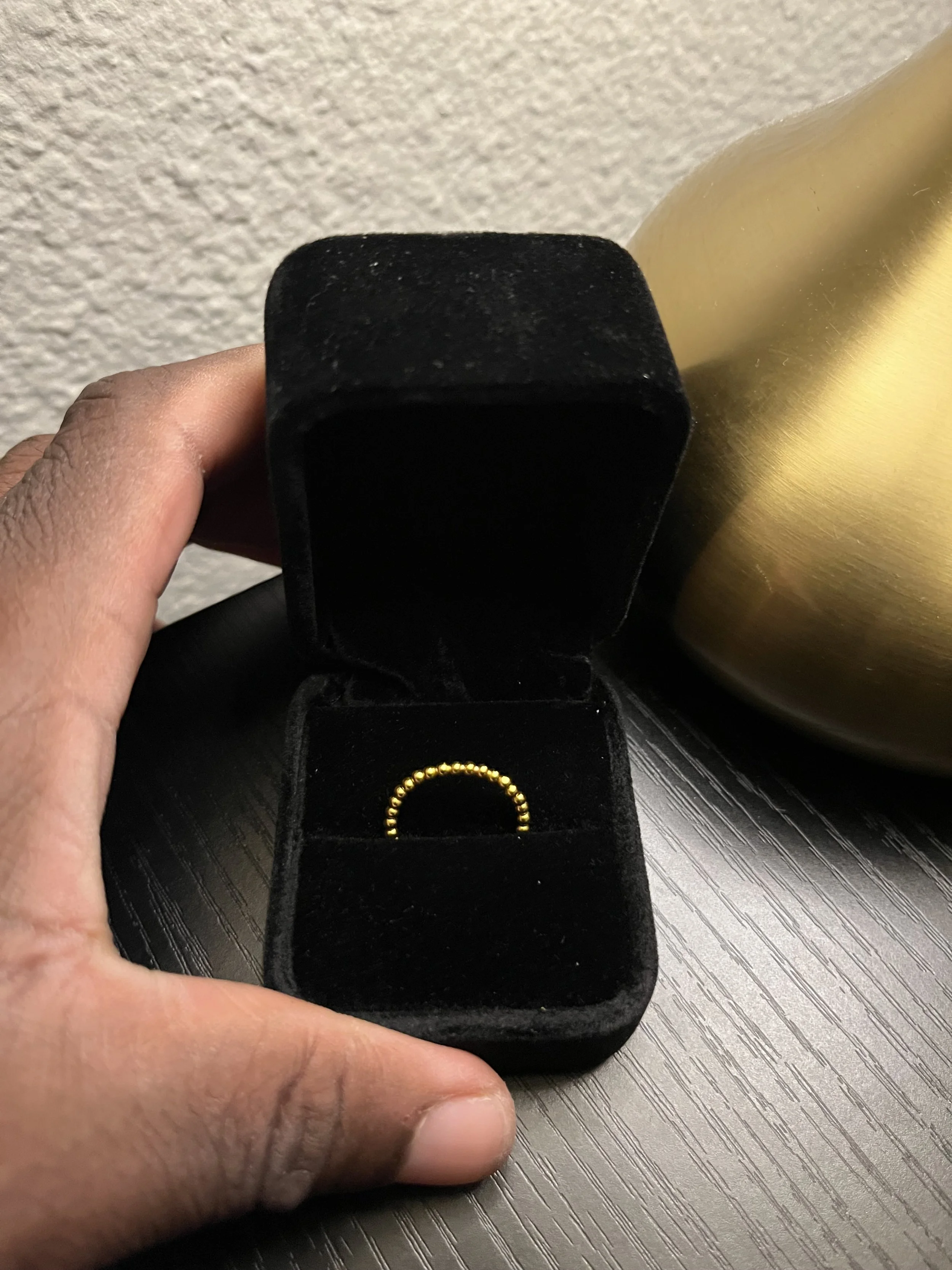18K Gold Beaded Ring - La Simple Belle I