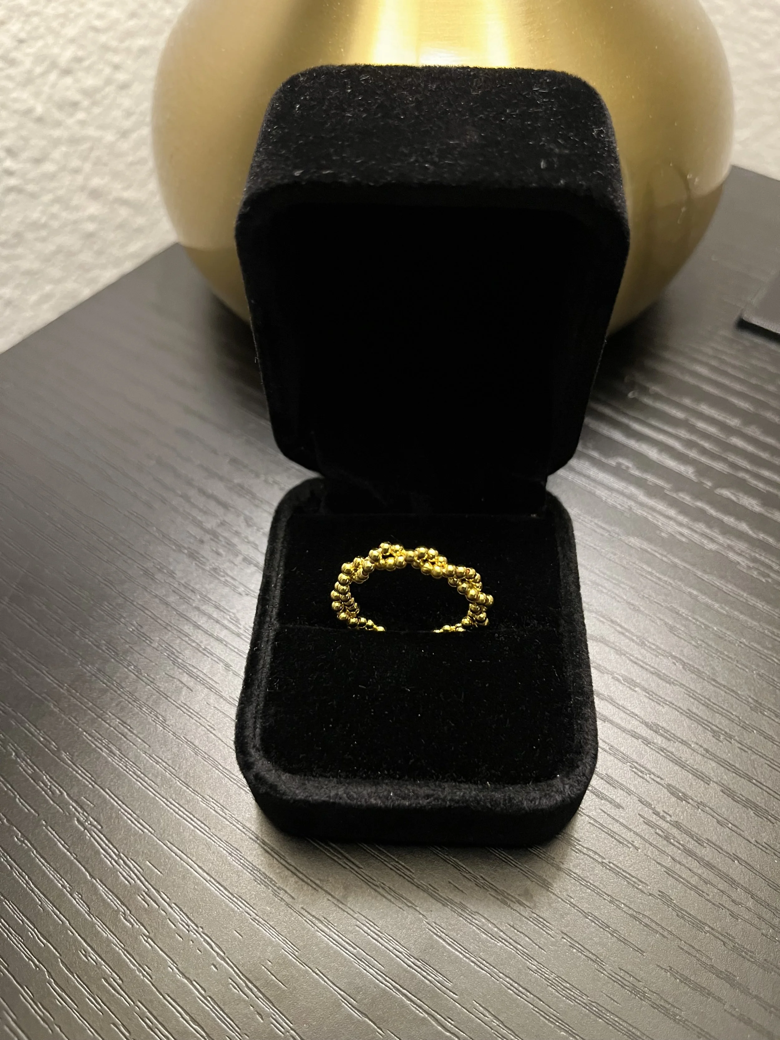18K Gold Beaded Ring - Zanzibar