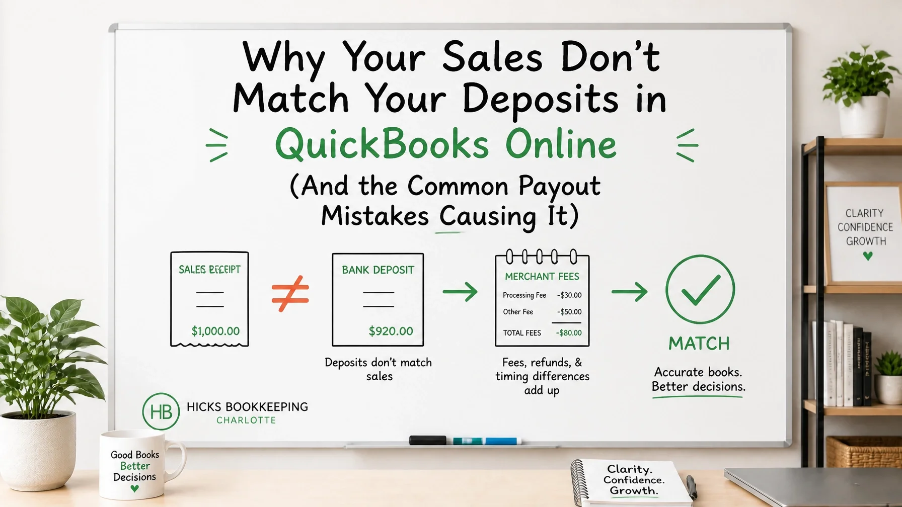 Why Your Sales Don't Match Your Deposits in QuickBooks Online (And the Common Payout Mistakes Causing It)