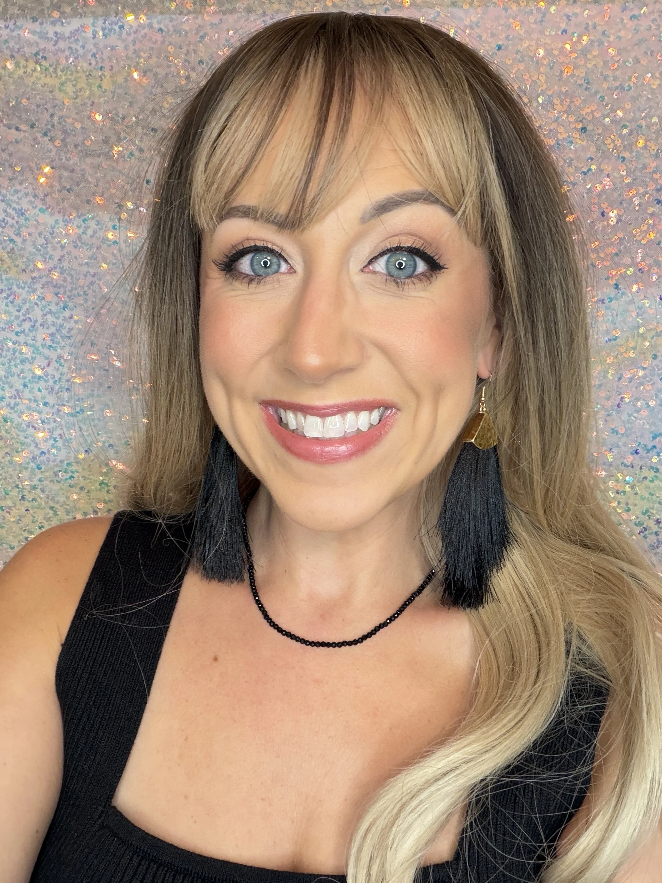 Gold Hammered Fringe Earrings