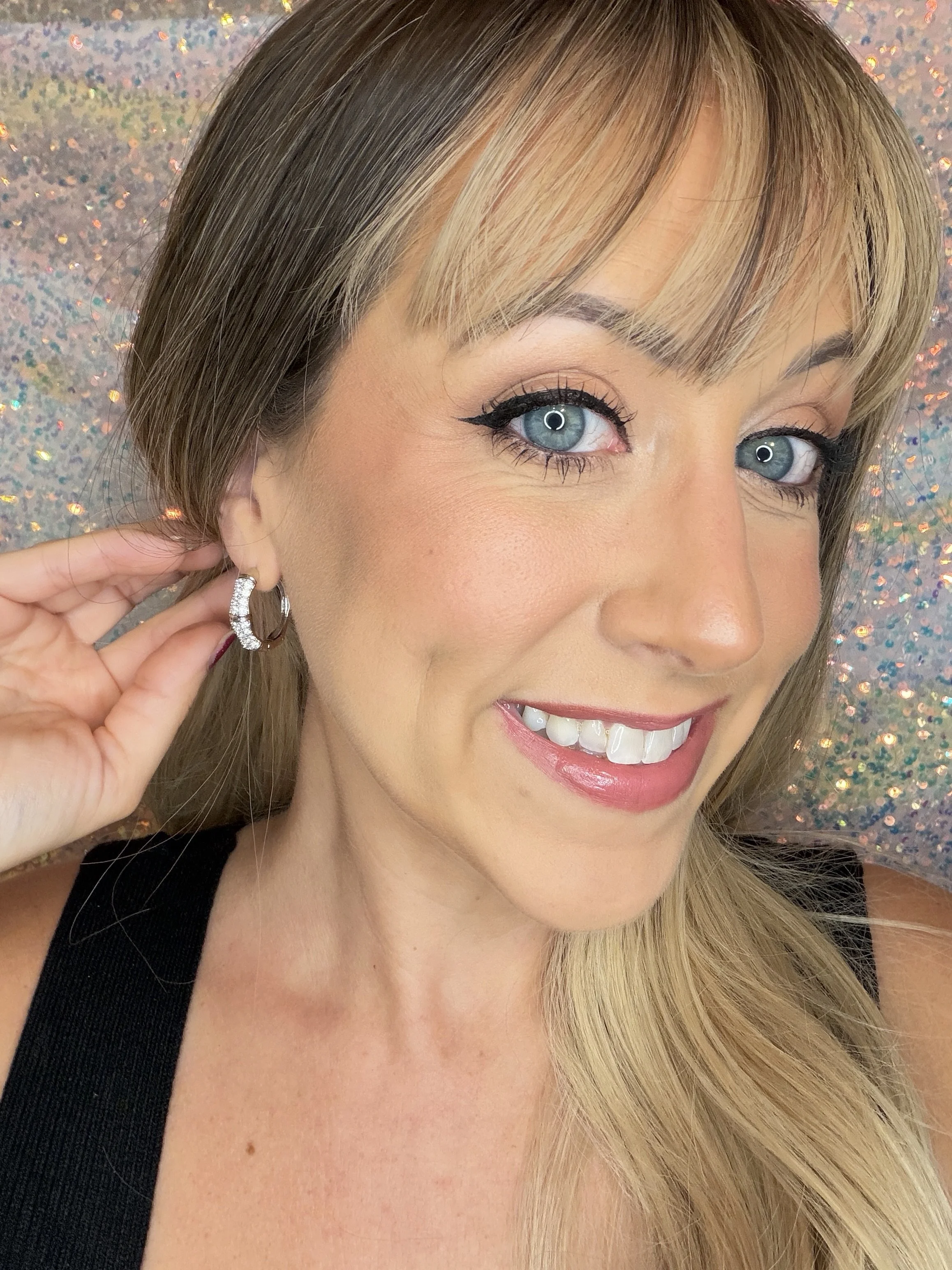 Silver Bamboo Clip Hoops