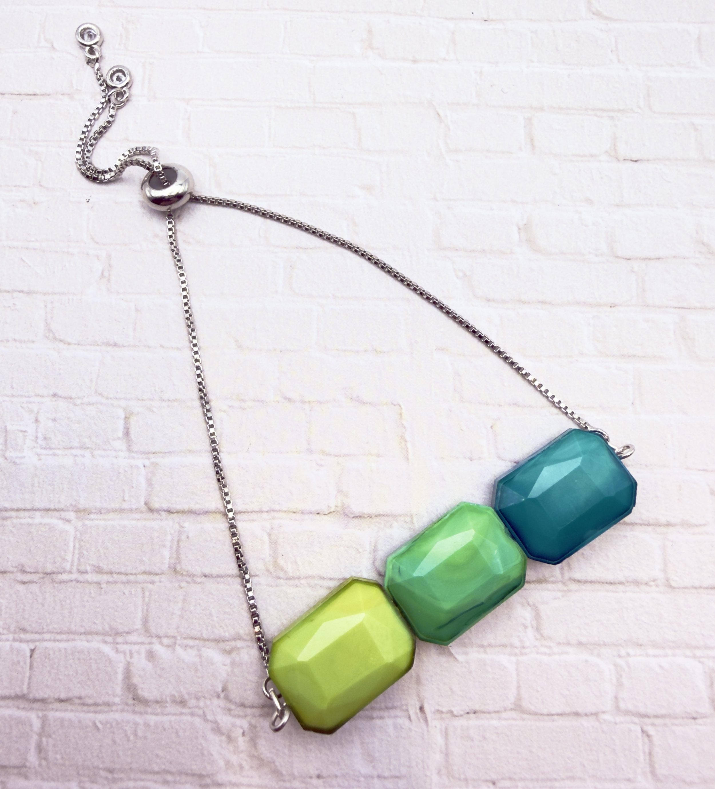 Triple Gemstone Ombre Bracelet