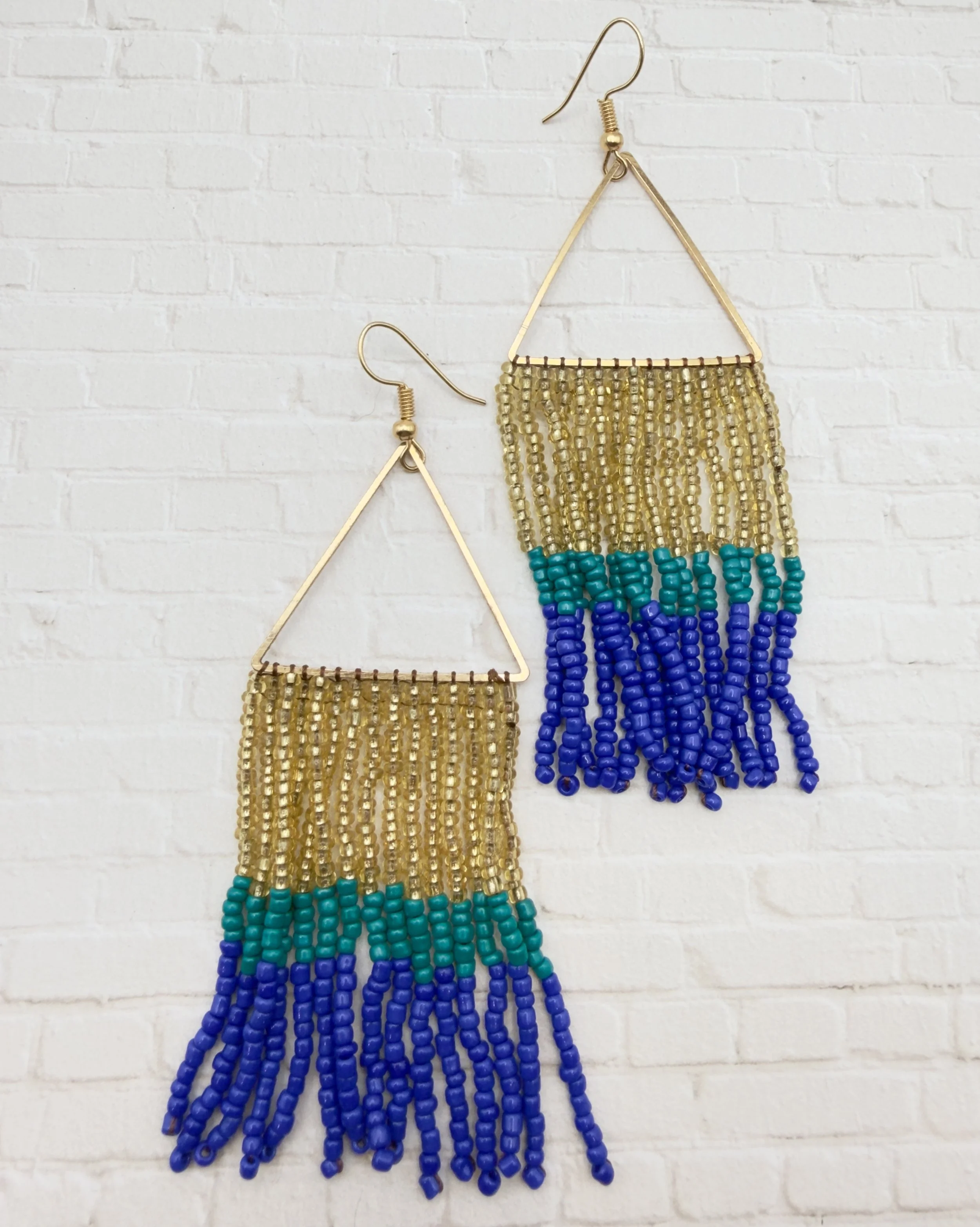 Vibrant Beaded Fringe Earrings
