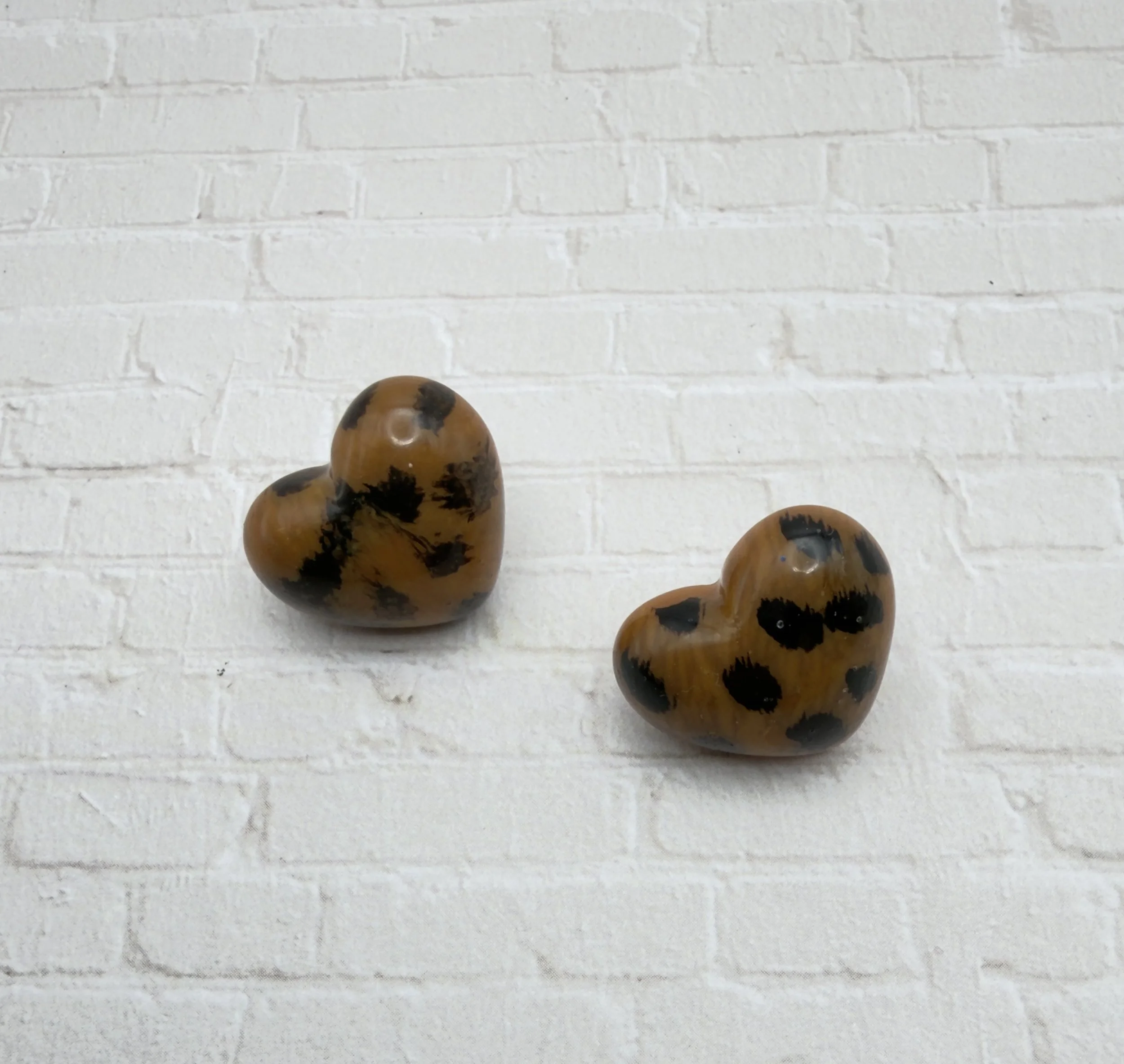 Cheetah Heart Studs
