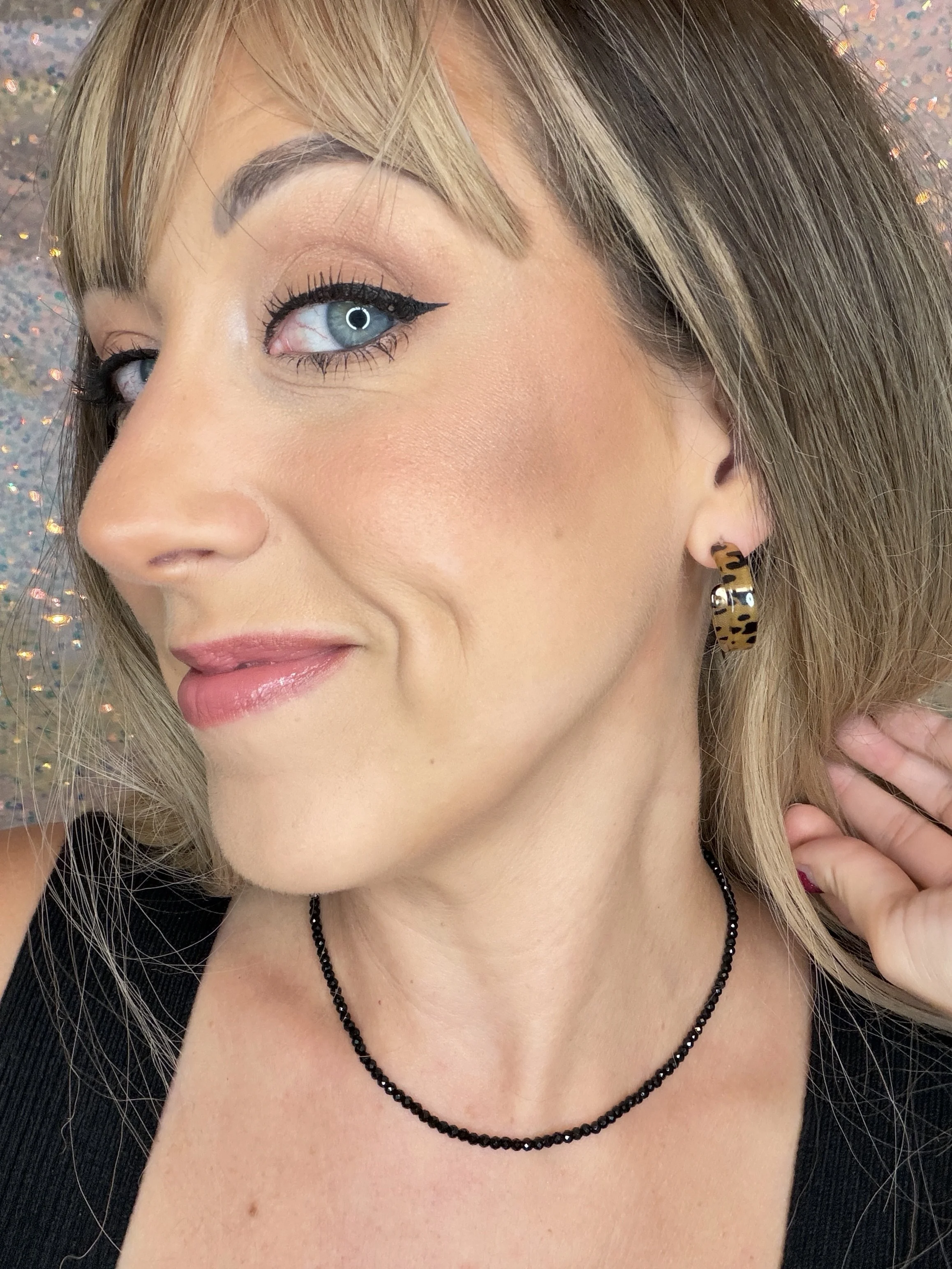 Acrylic Cheetah hoops