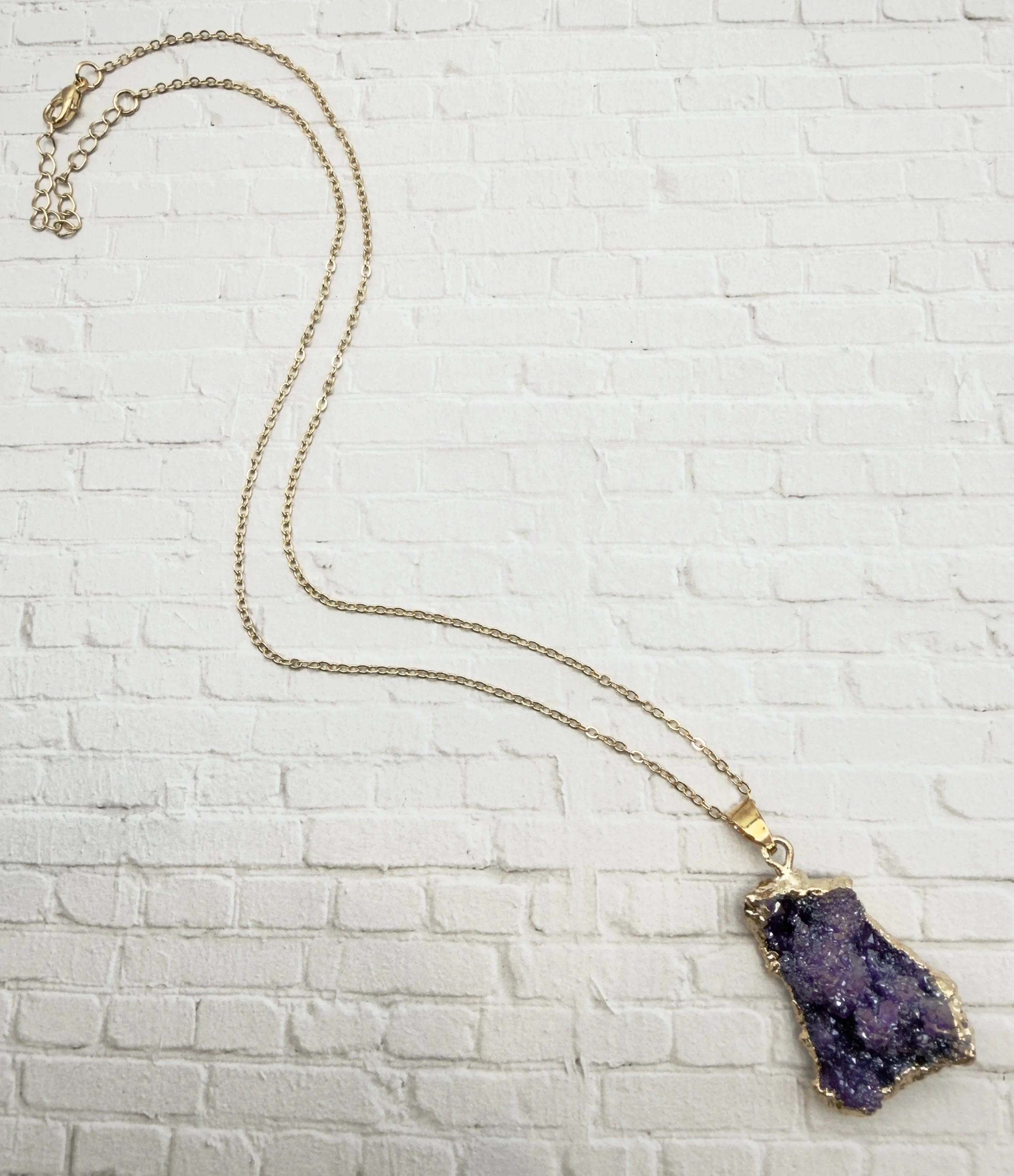 Purple Geode Necklace