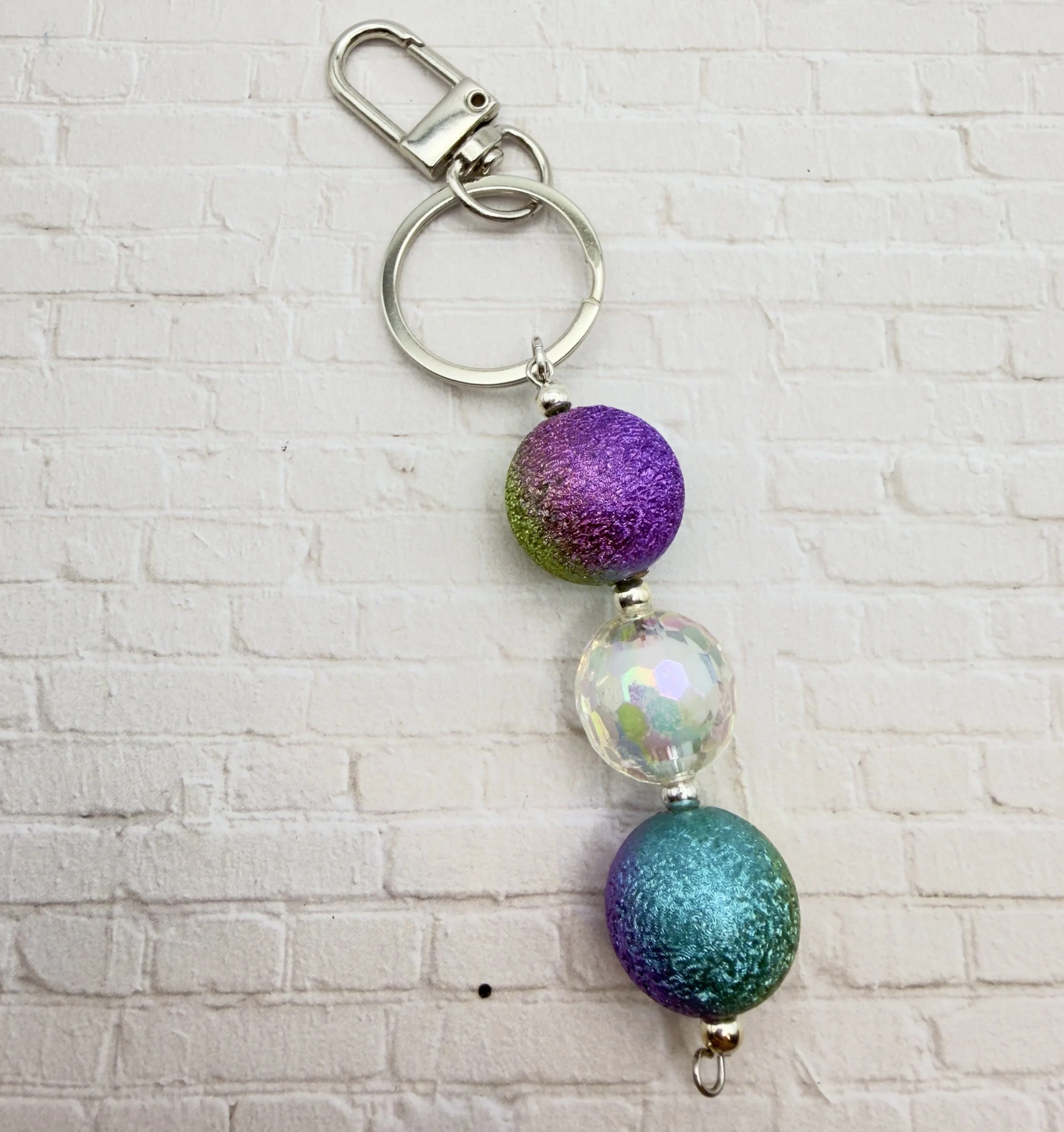 Vibrant Beaded Keychain