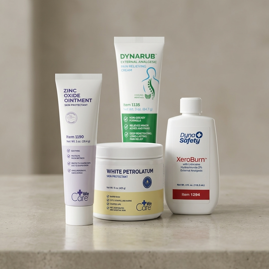 Topical Lotions, Creams and Gels
