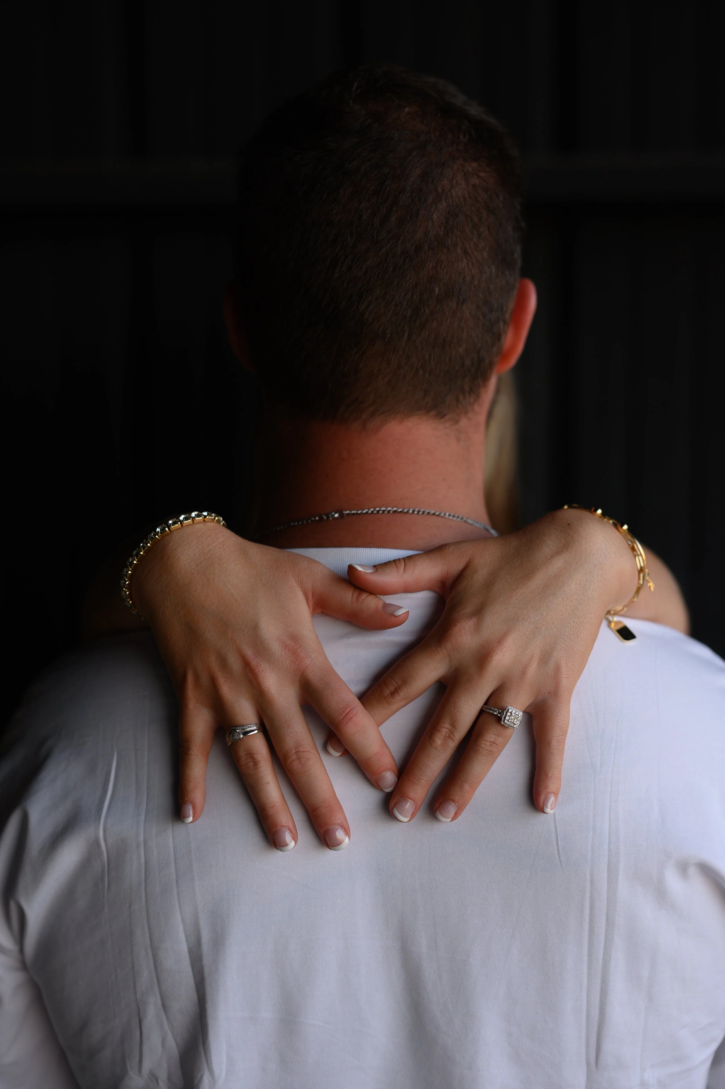 Hot towel shave provided by wedding barber for groom at Hilton Farms