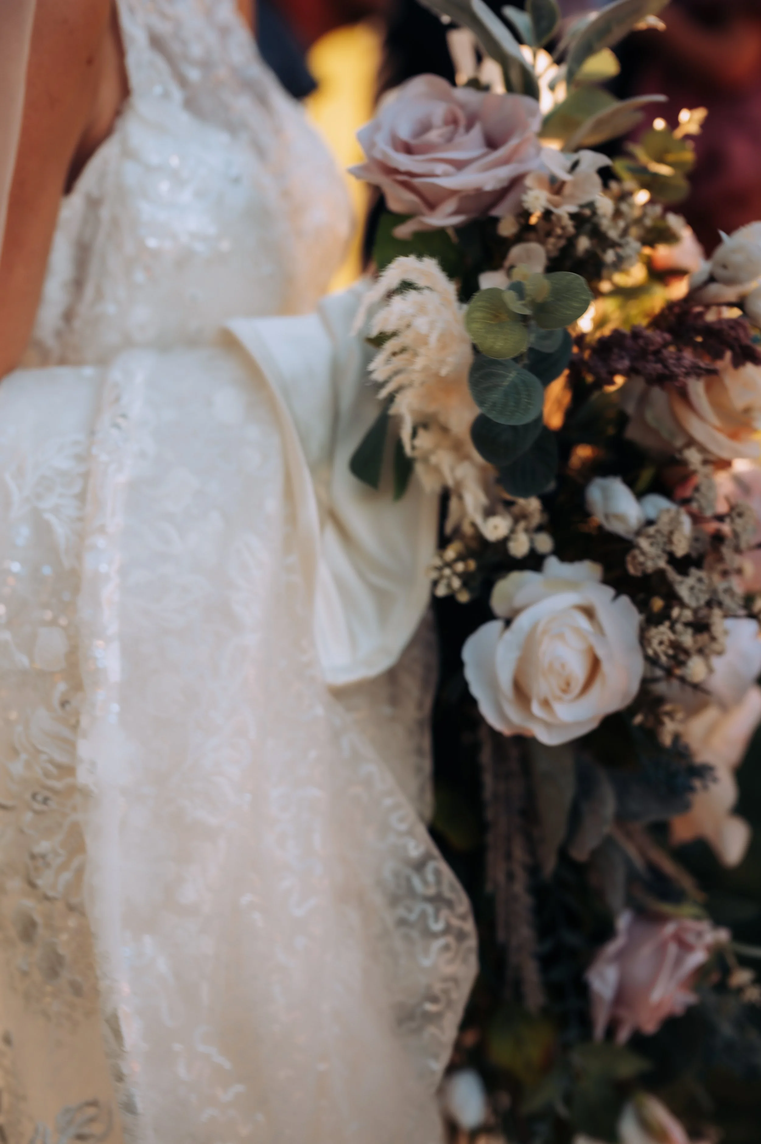 Sustainable wedding décor setup at Hilton Farms wedding venue in Owensboro Kentucky