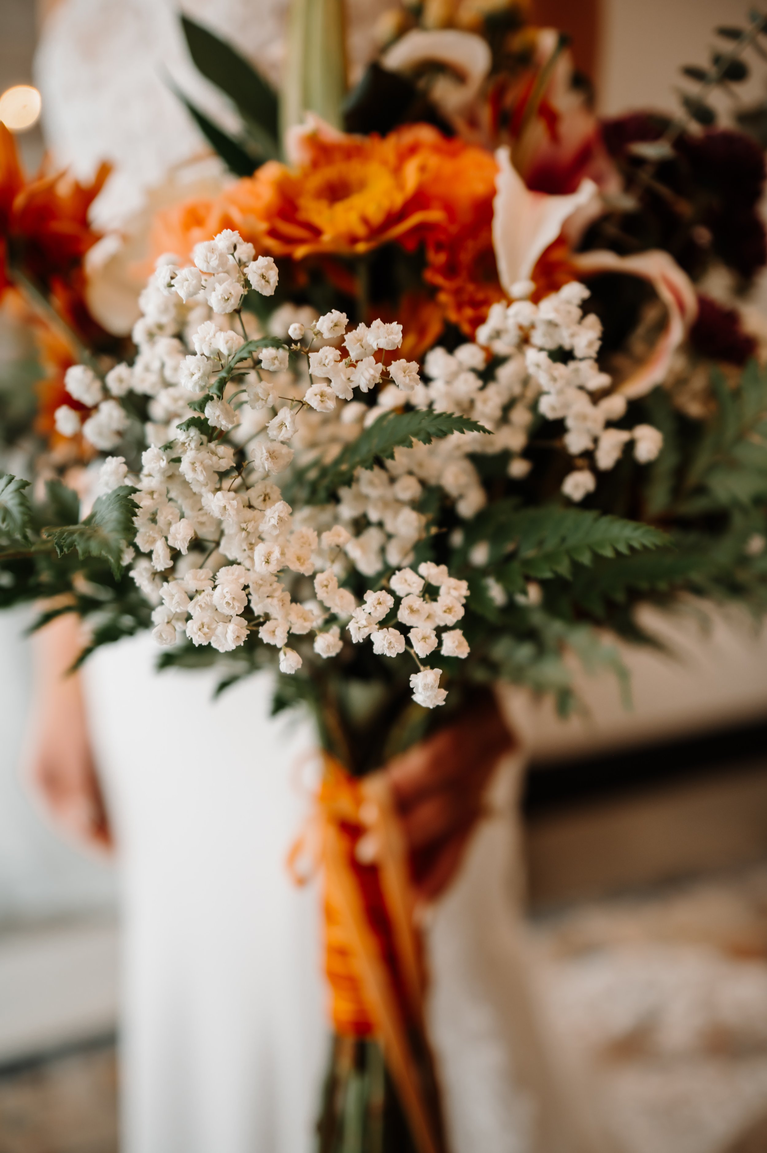 Locally sourced wedding florals at Hilton Farms wedding venue
