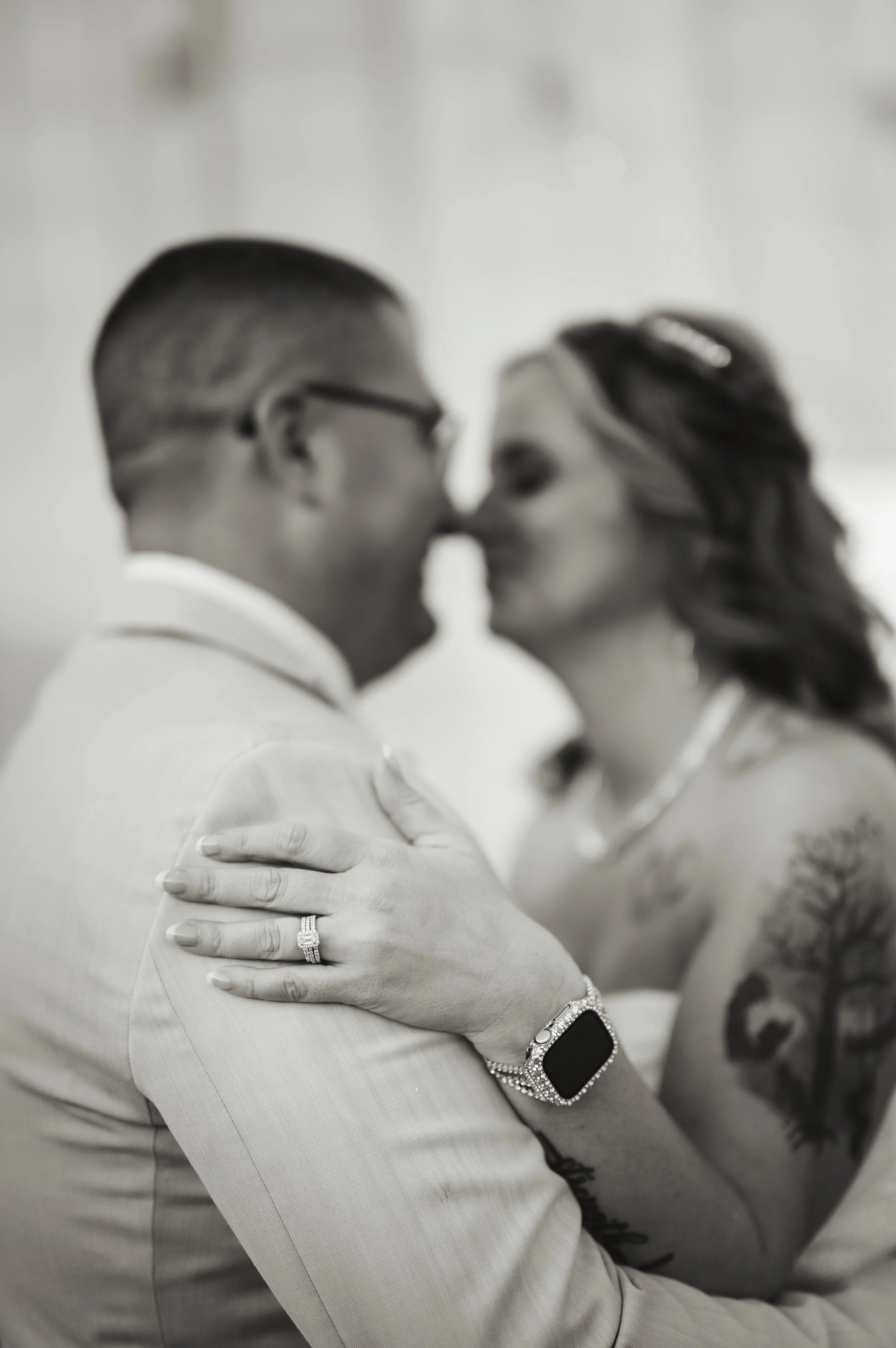Happy couple enjoying a seamless wedding day at a professionally DJ Coordinated Kentucky wedding venue