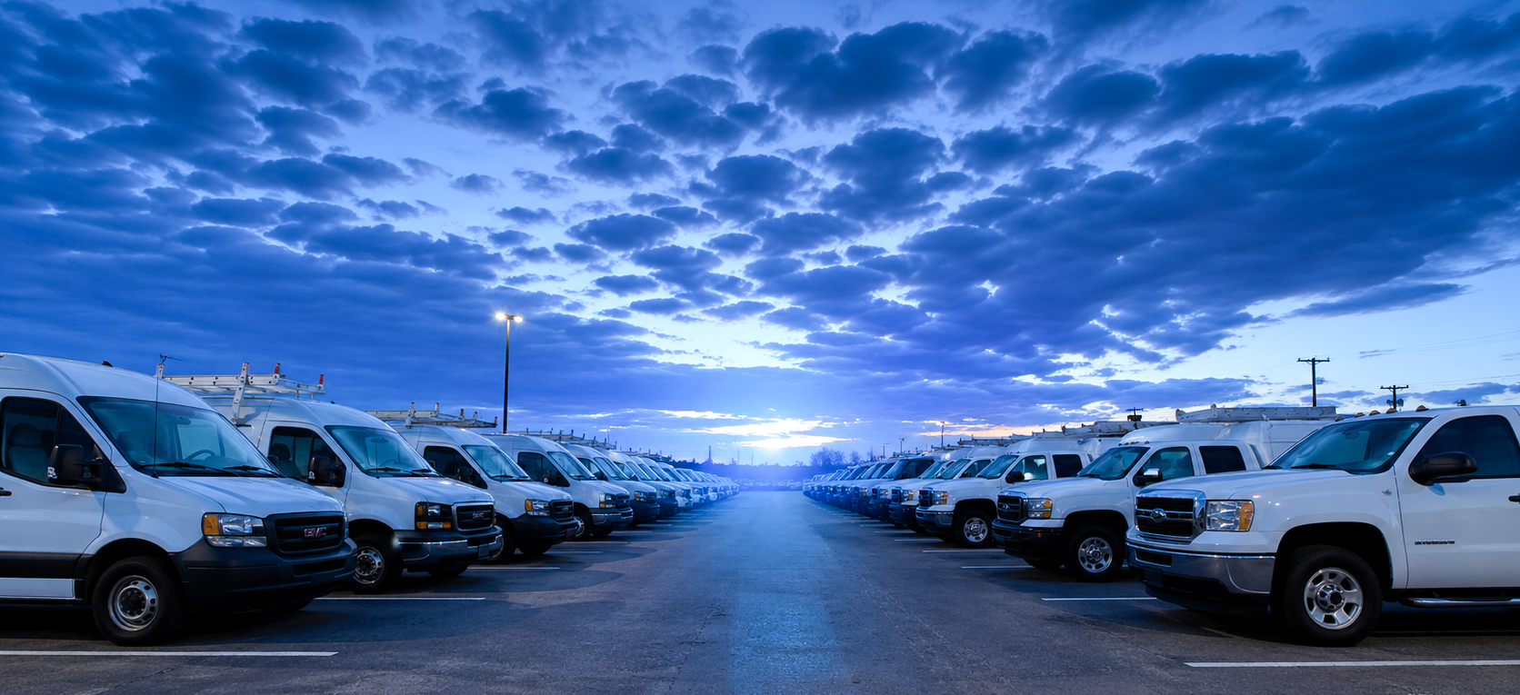 Fleet work vehicles mobile windshielf repair services